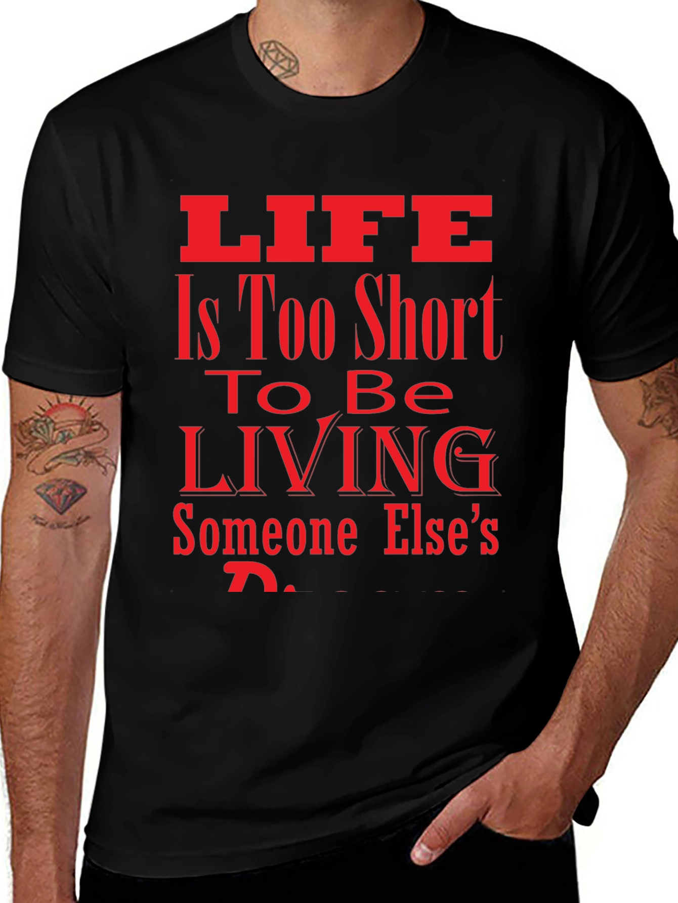 Lifes Too Short Black Graphic Tee