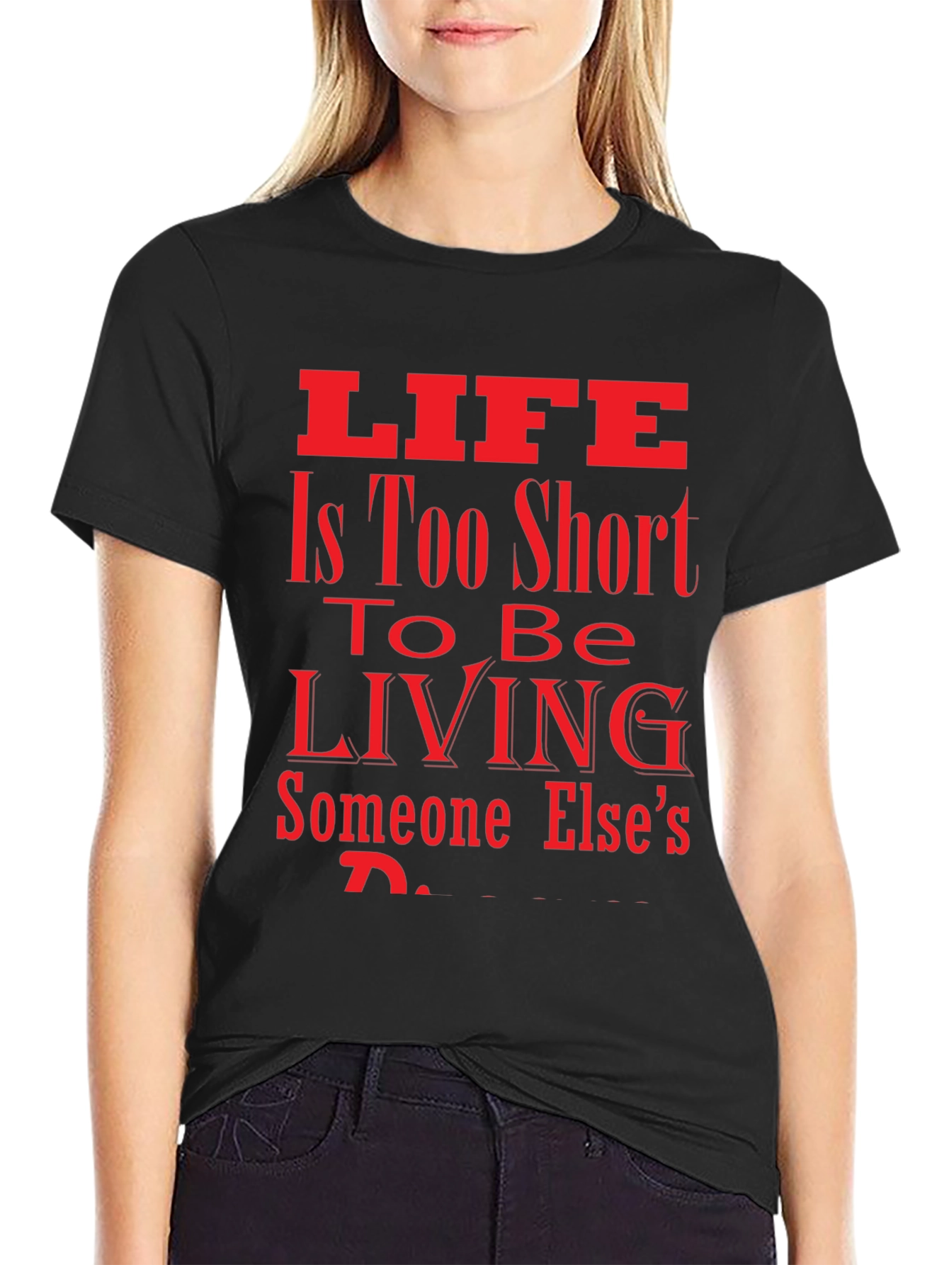 Lifes Too Short Black Graphic Tee
