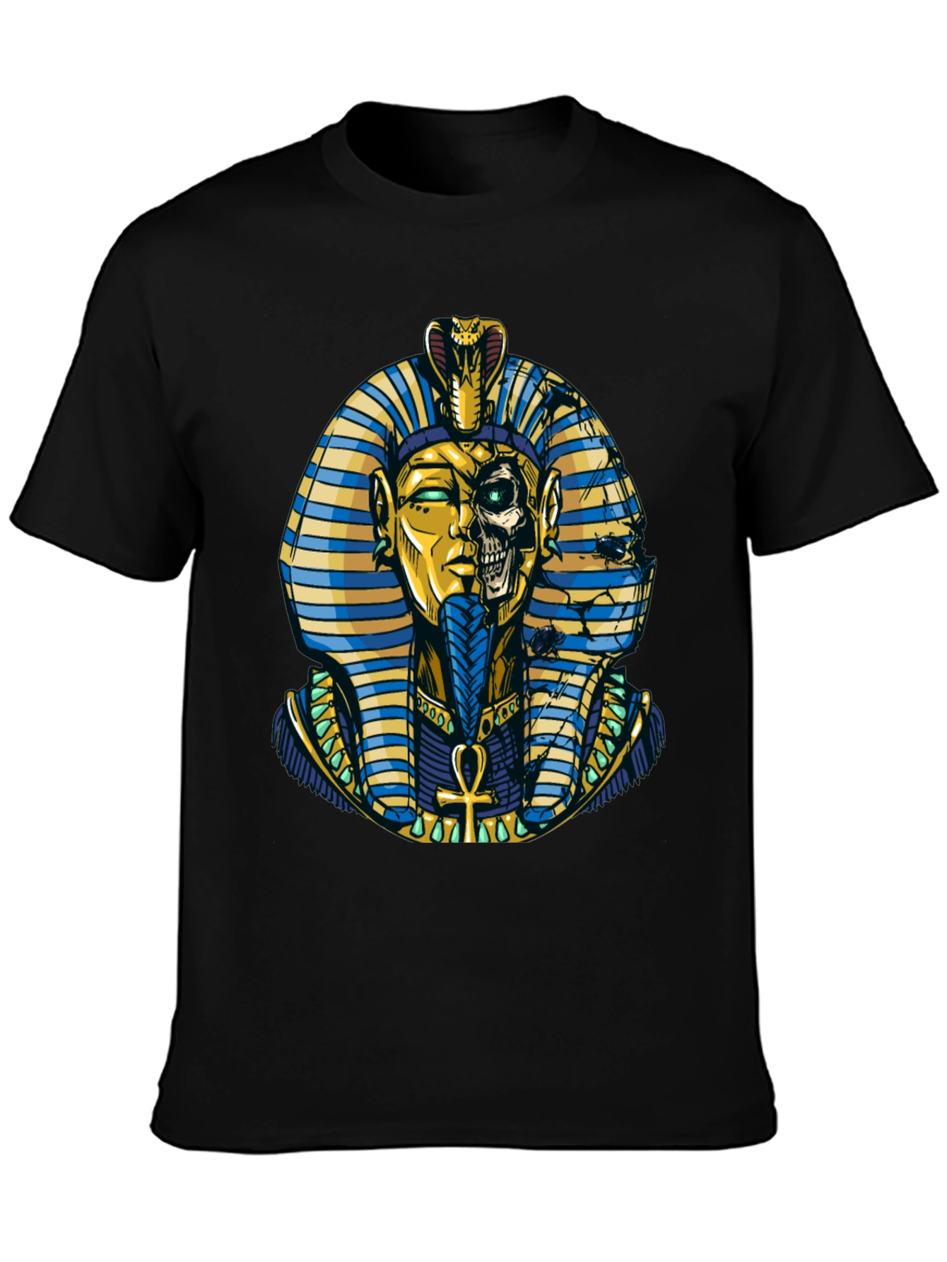 Pharaoh Skull Graphic Print Tee