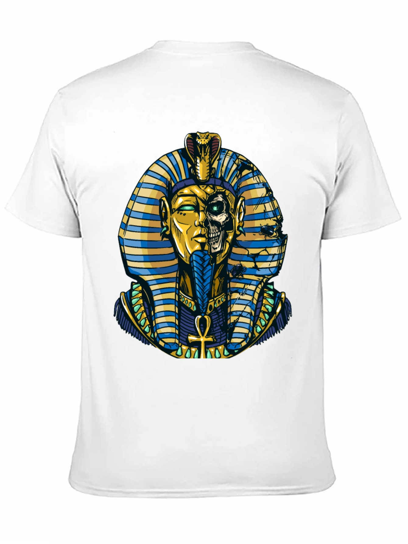 Pharaoh Skull Graphic Print Tee