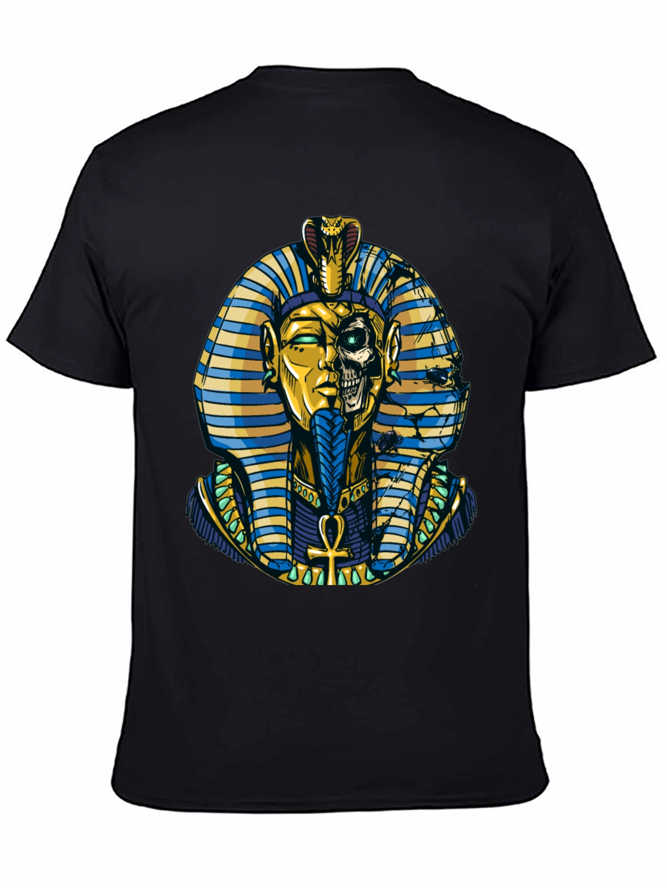 Pharaoh Skull Graphic Print Tee