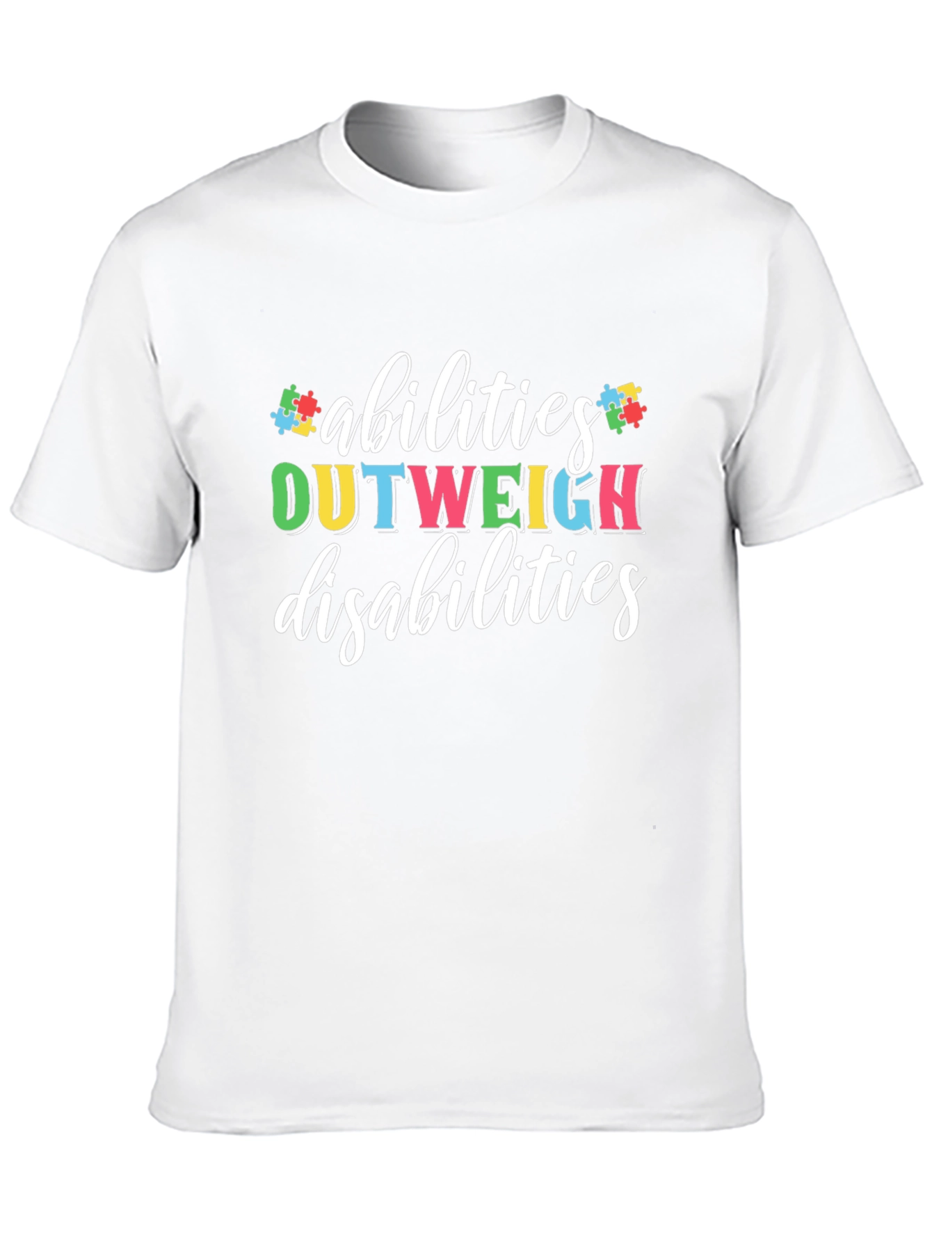 Abilities Outweigh Disabilities Autism Awareness T-Shirt