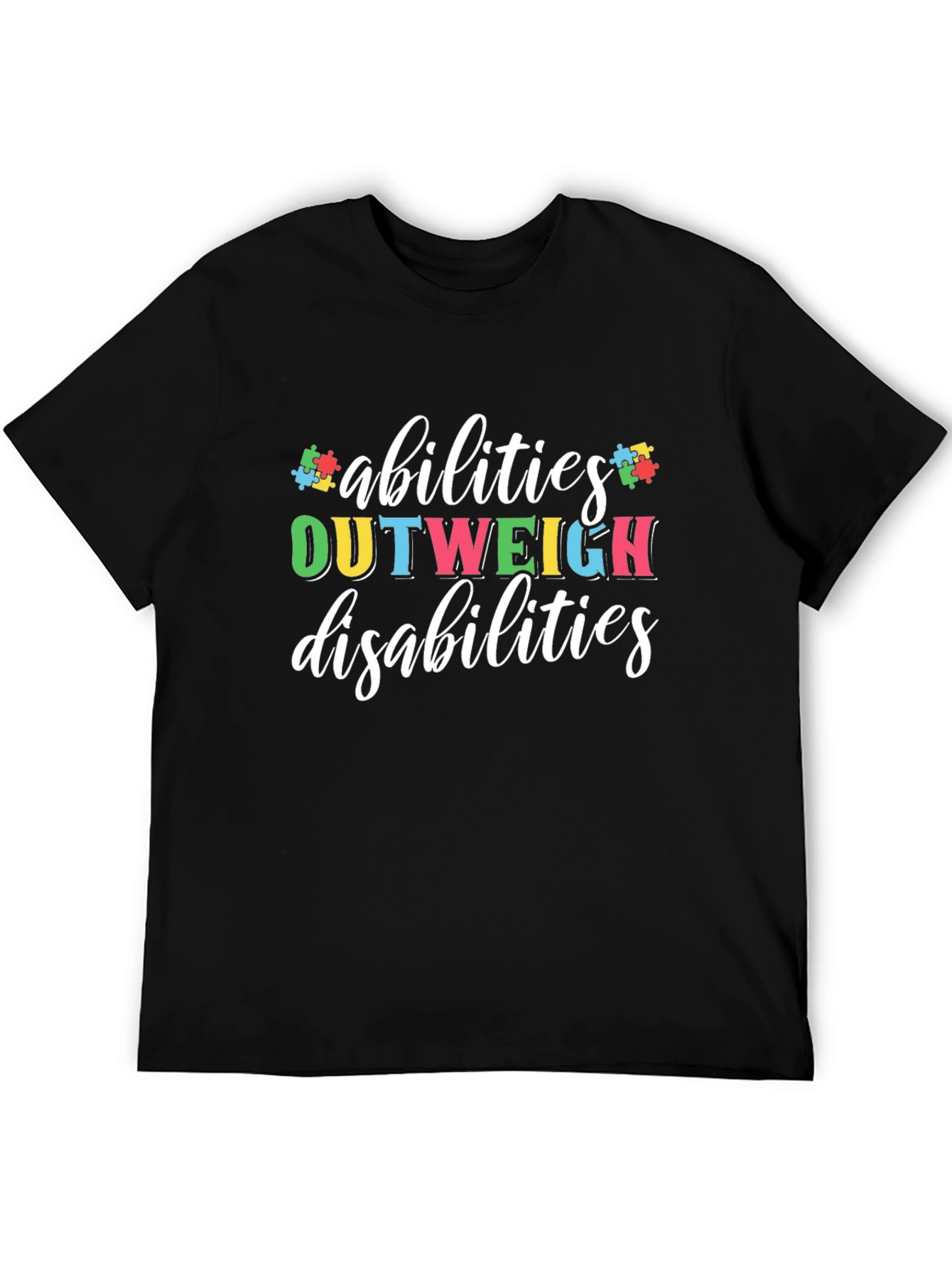 Abilities Outweigh Disabilities Autism Awareness T-Shirt