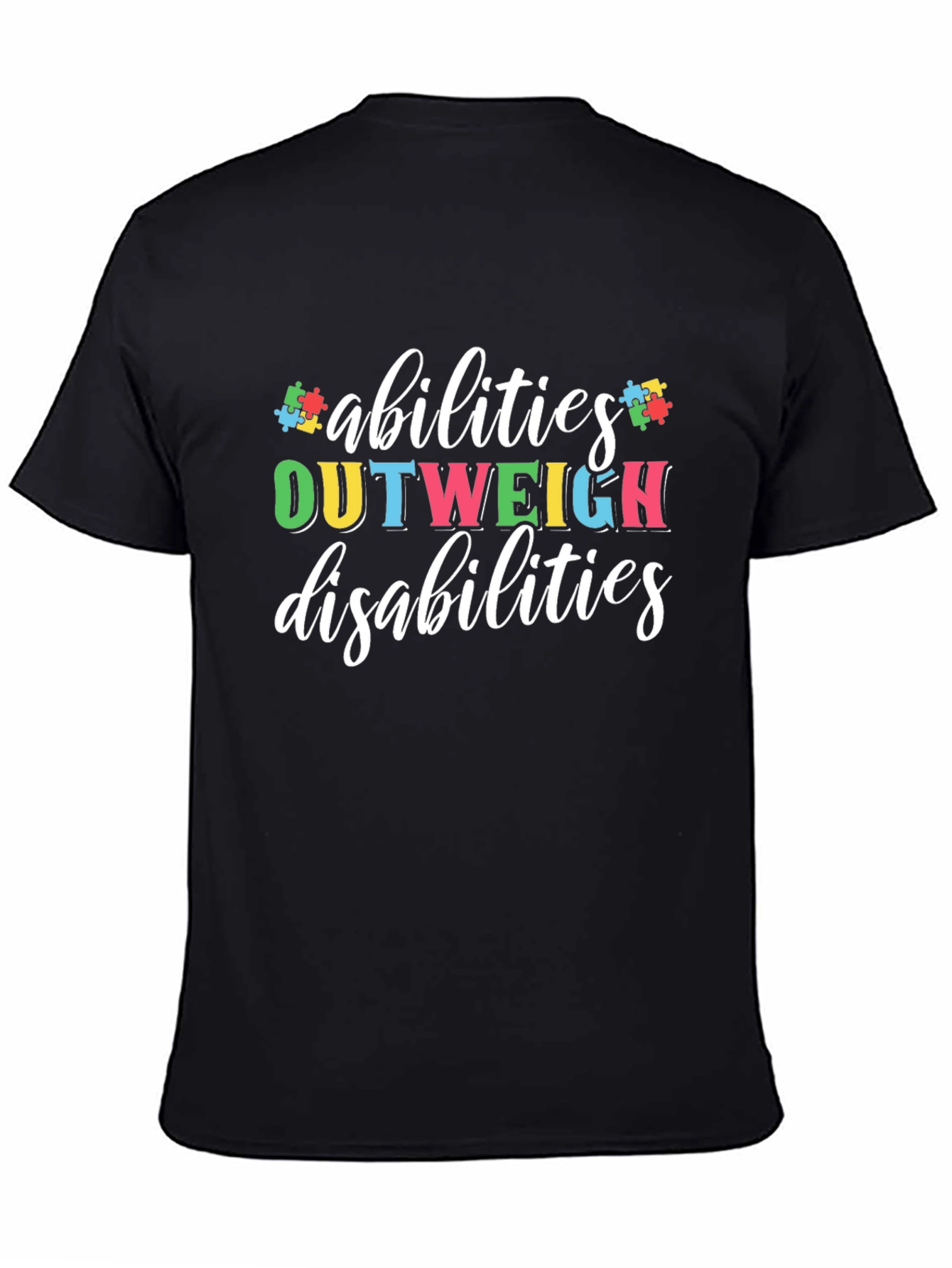 Abilities Outweigh Disabilities Autism Awareness T-Shirt
