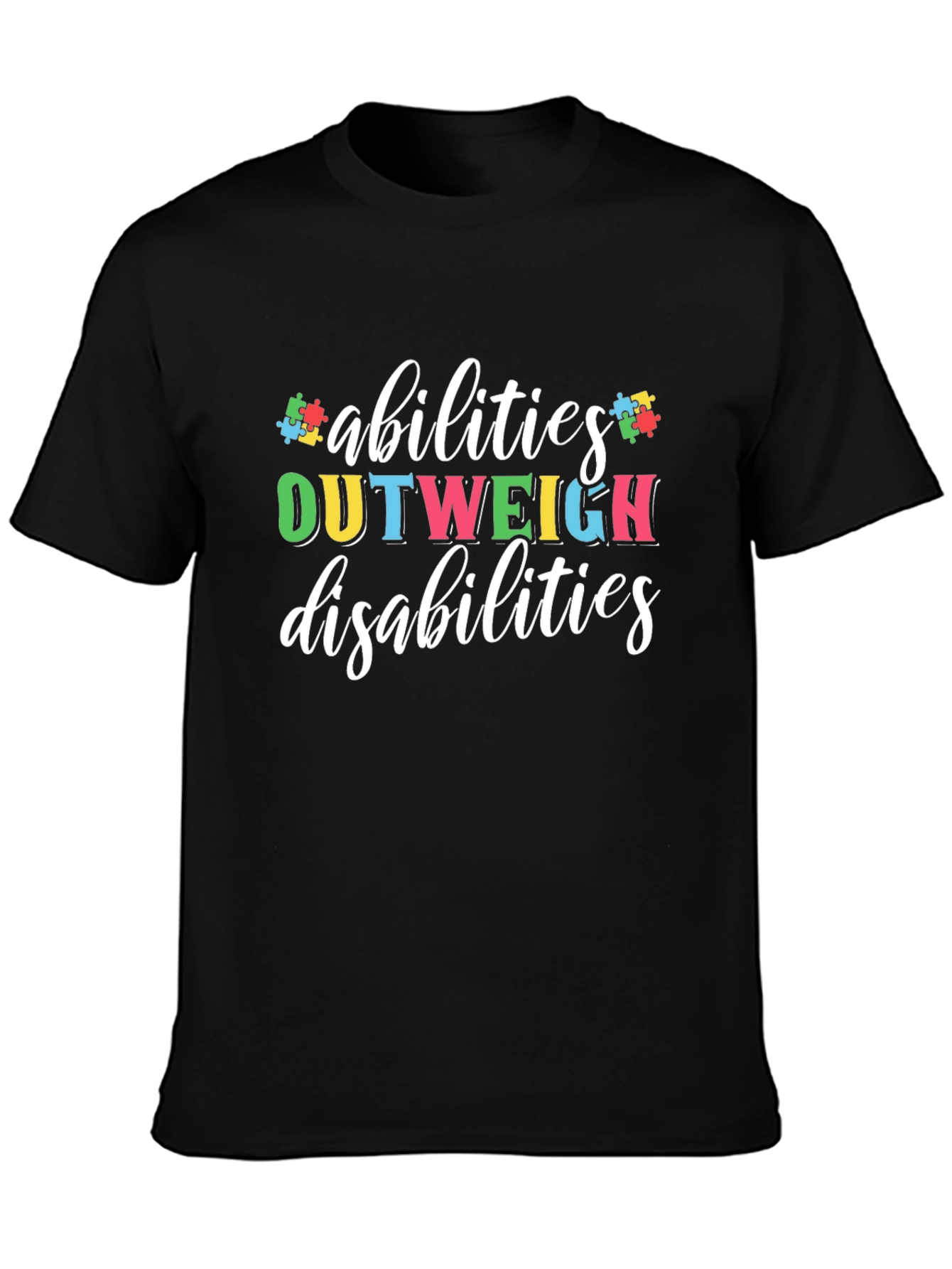 Abilities Outweigh Disabilities Autism Awareness T-Shirt