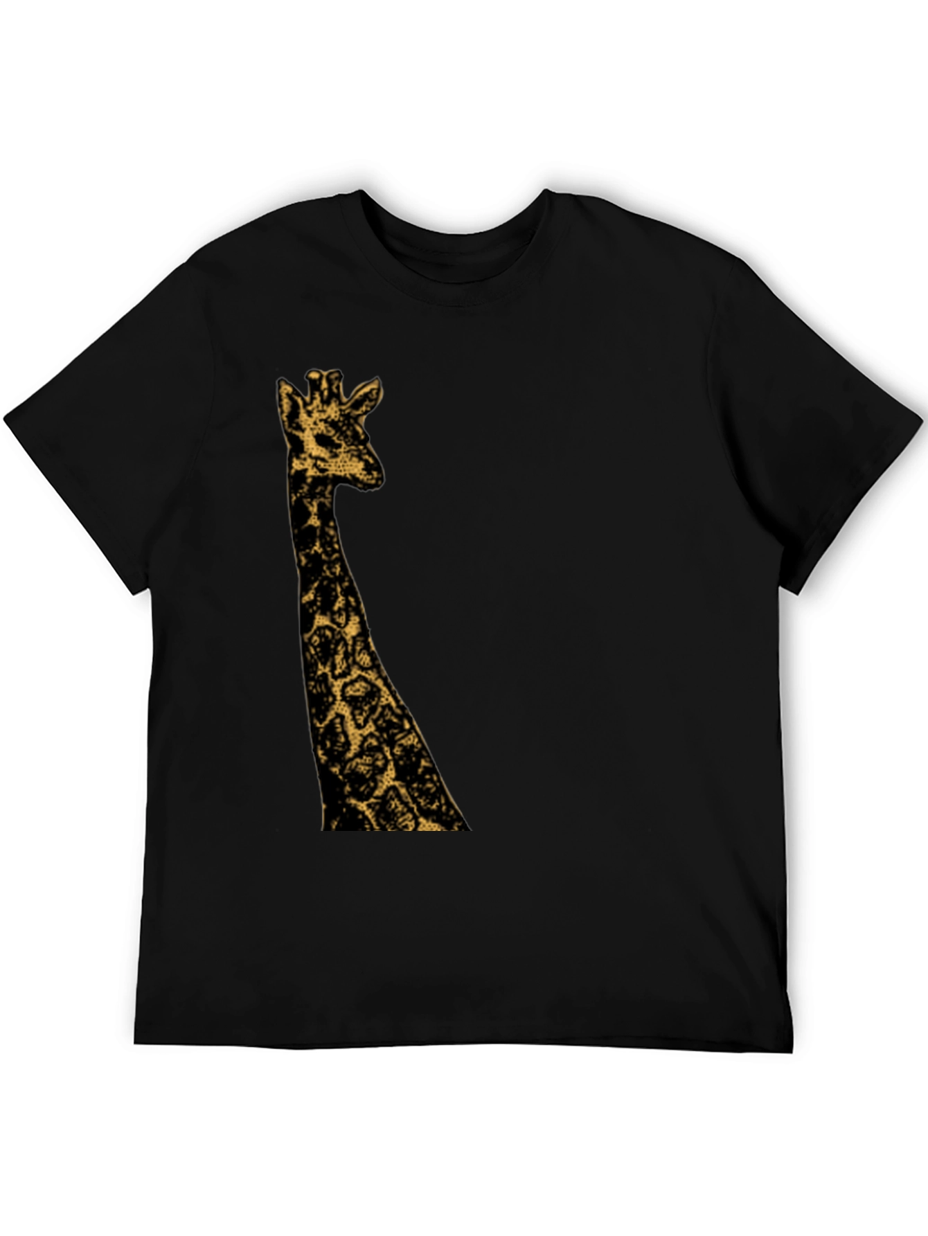 Giraffe Graphic Black T-Shirt - Mens Fashion Tee