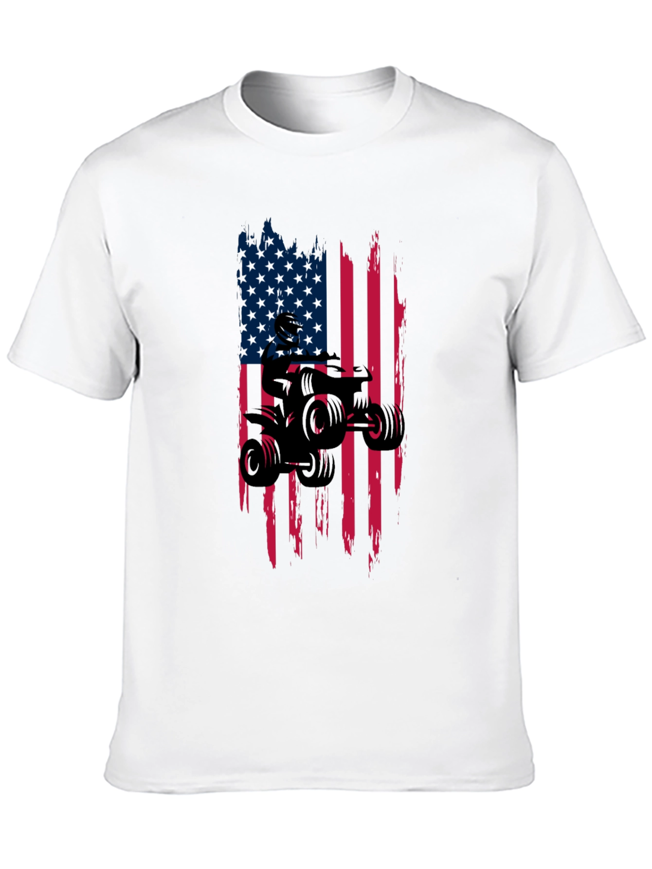 American Flag ATV Ride T-Shirt - Black