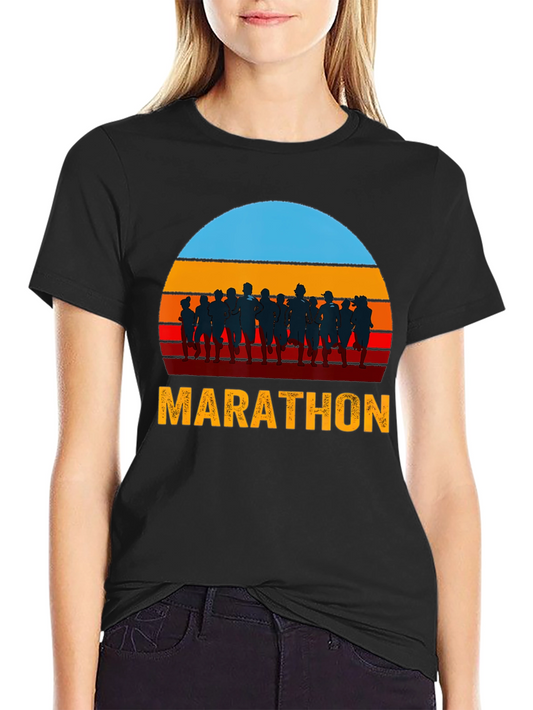 Marathon Runner Sunset Graphic Tee
