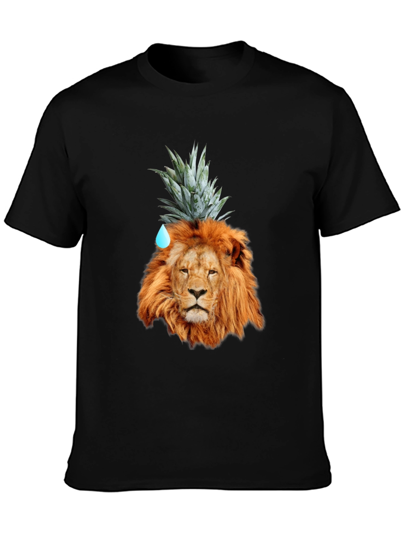 Lion Head with Pineapple Crown Novelty T-Shirt