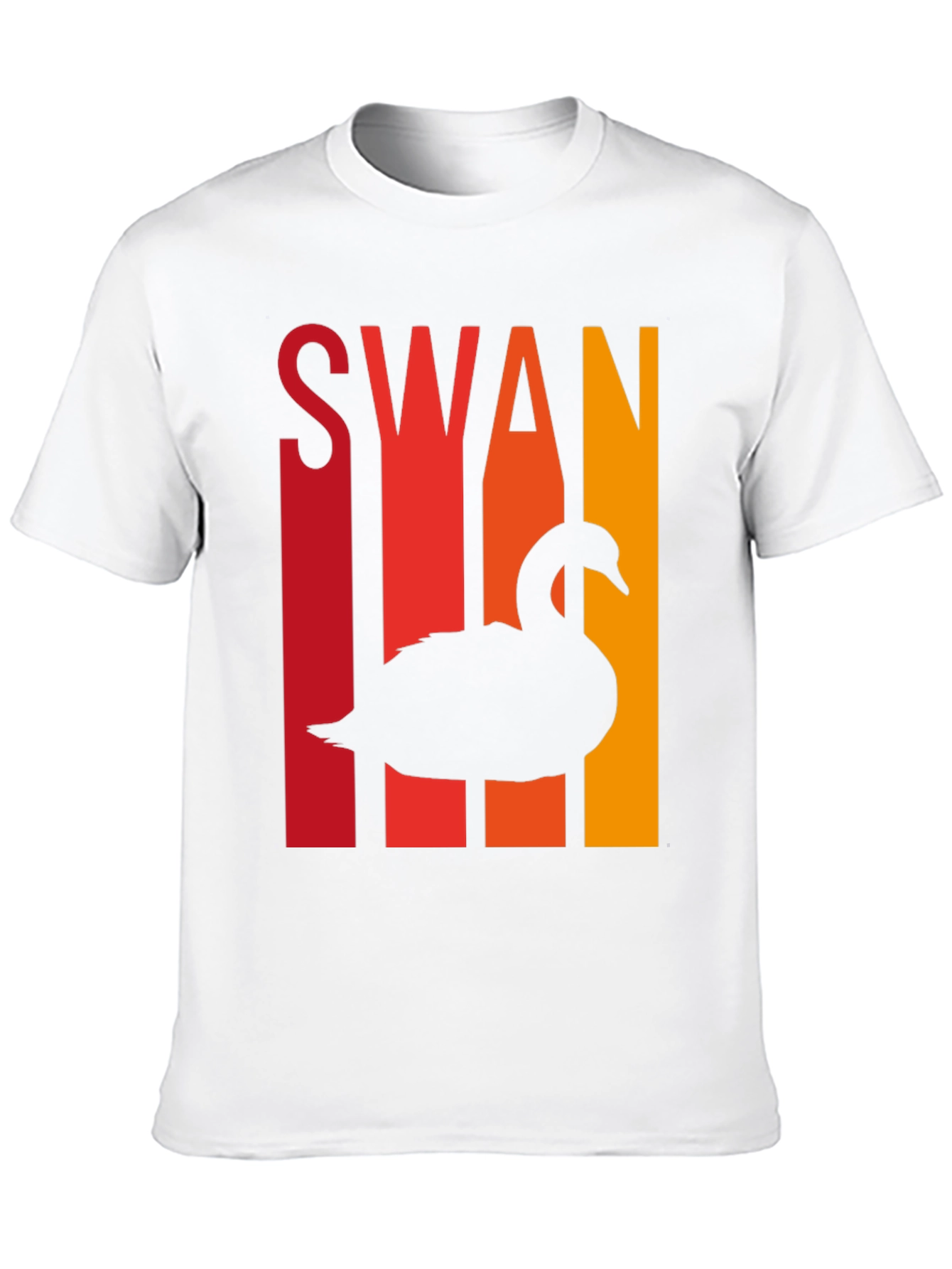 Retro Swan T-Shirt - Cool Bird Silhouette Tee