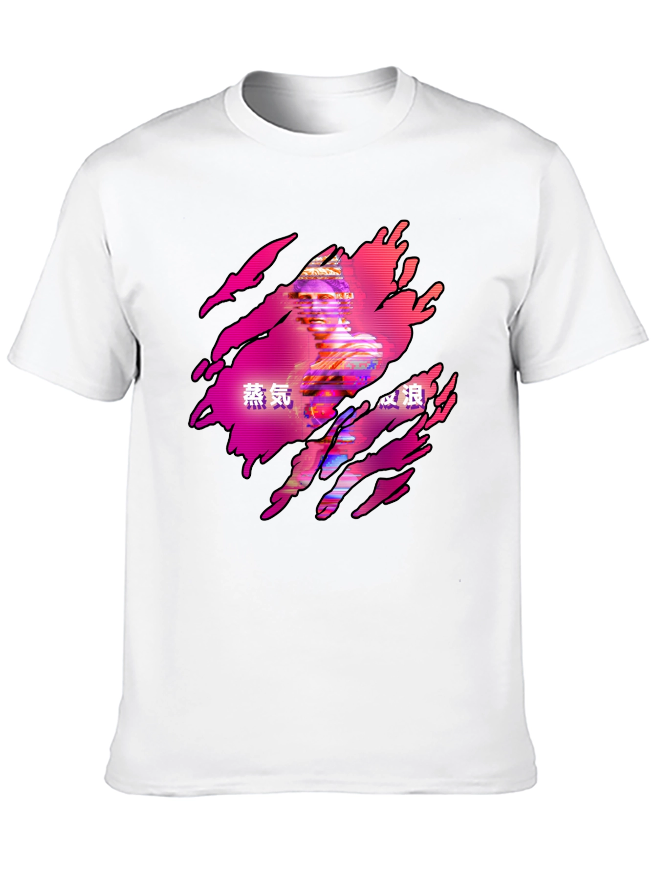 Vaporwave Statue Graphic Tee - Black