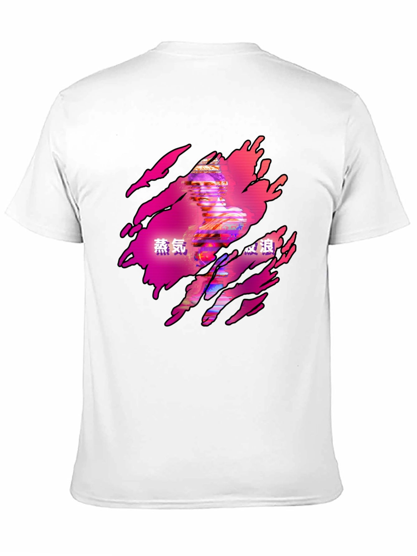 Vaporwave Statue Graphic Tee - Black