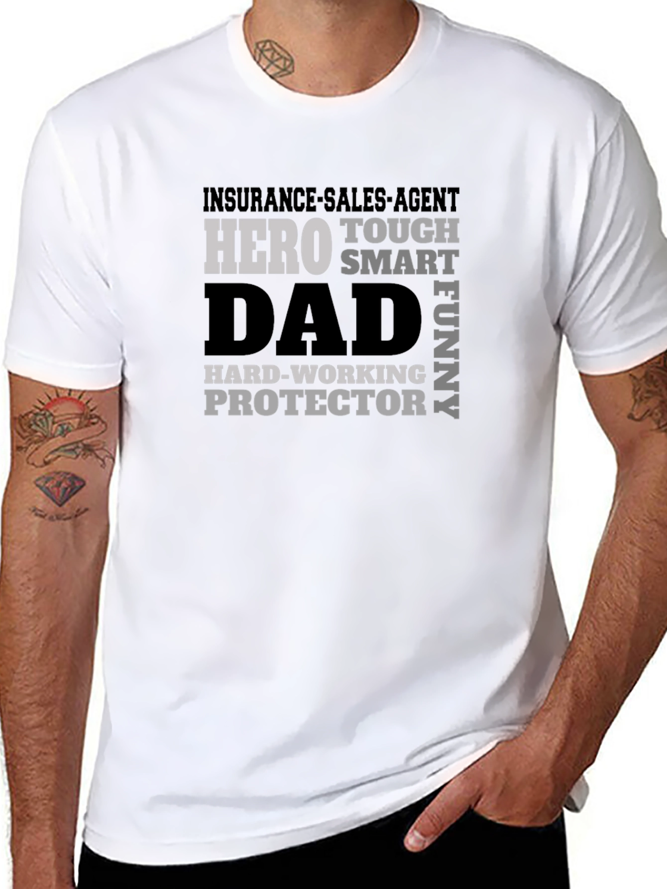 Insurance Sales Agent Hero Dad T-Shirt