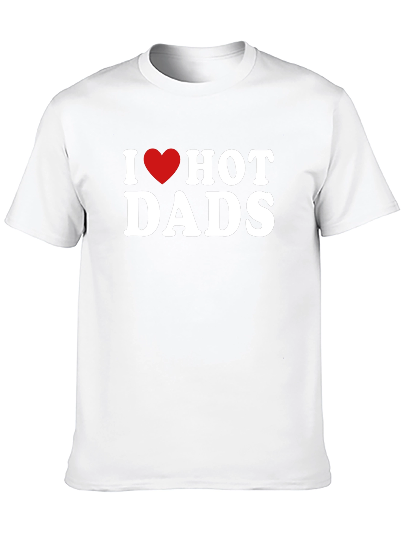 I Heart Hot Dads Black Graphic T-Shirt