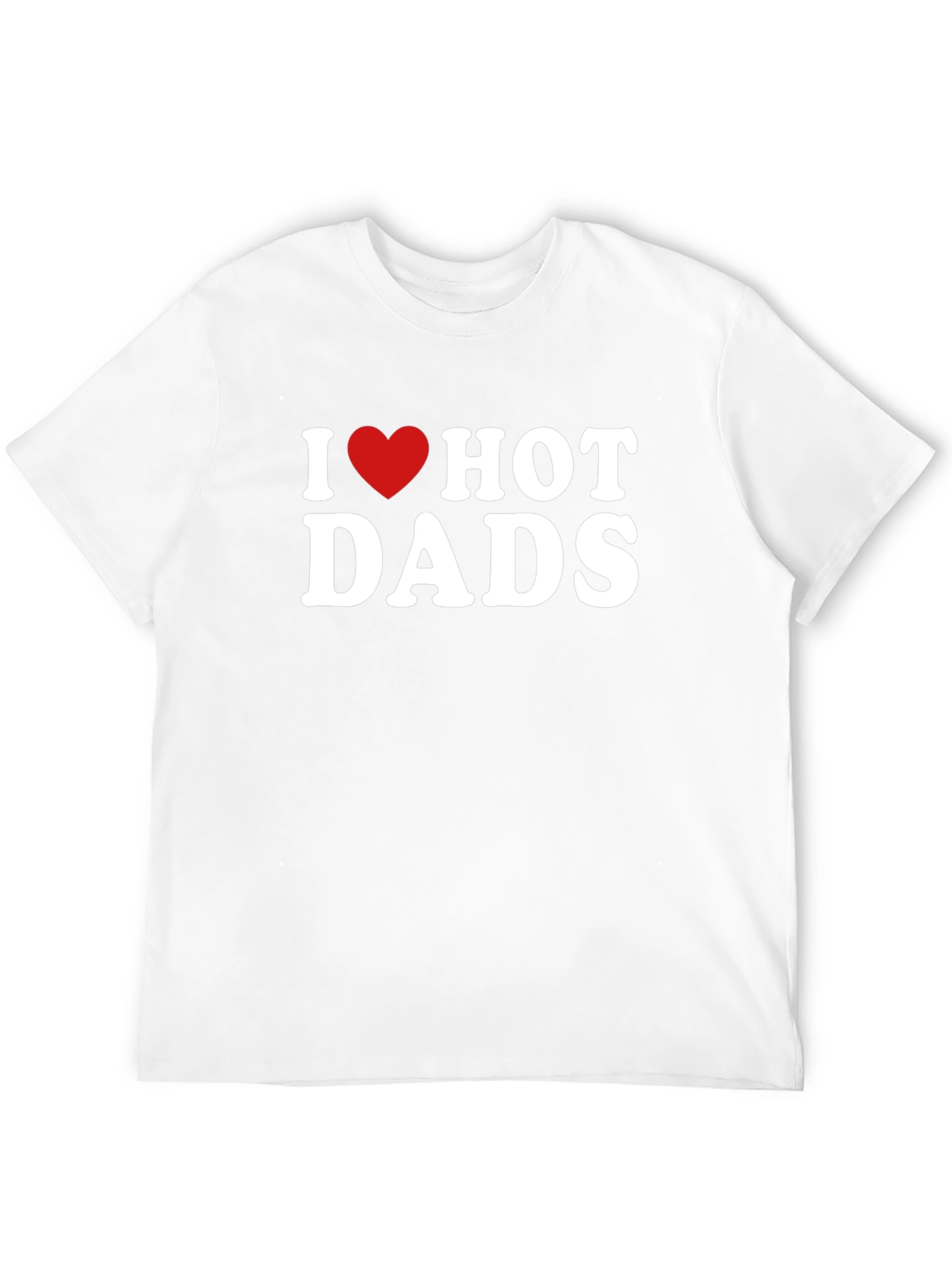 I Heart Hot Dads Black Graphic T-Shirt