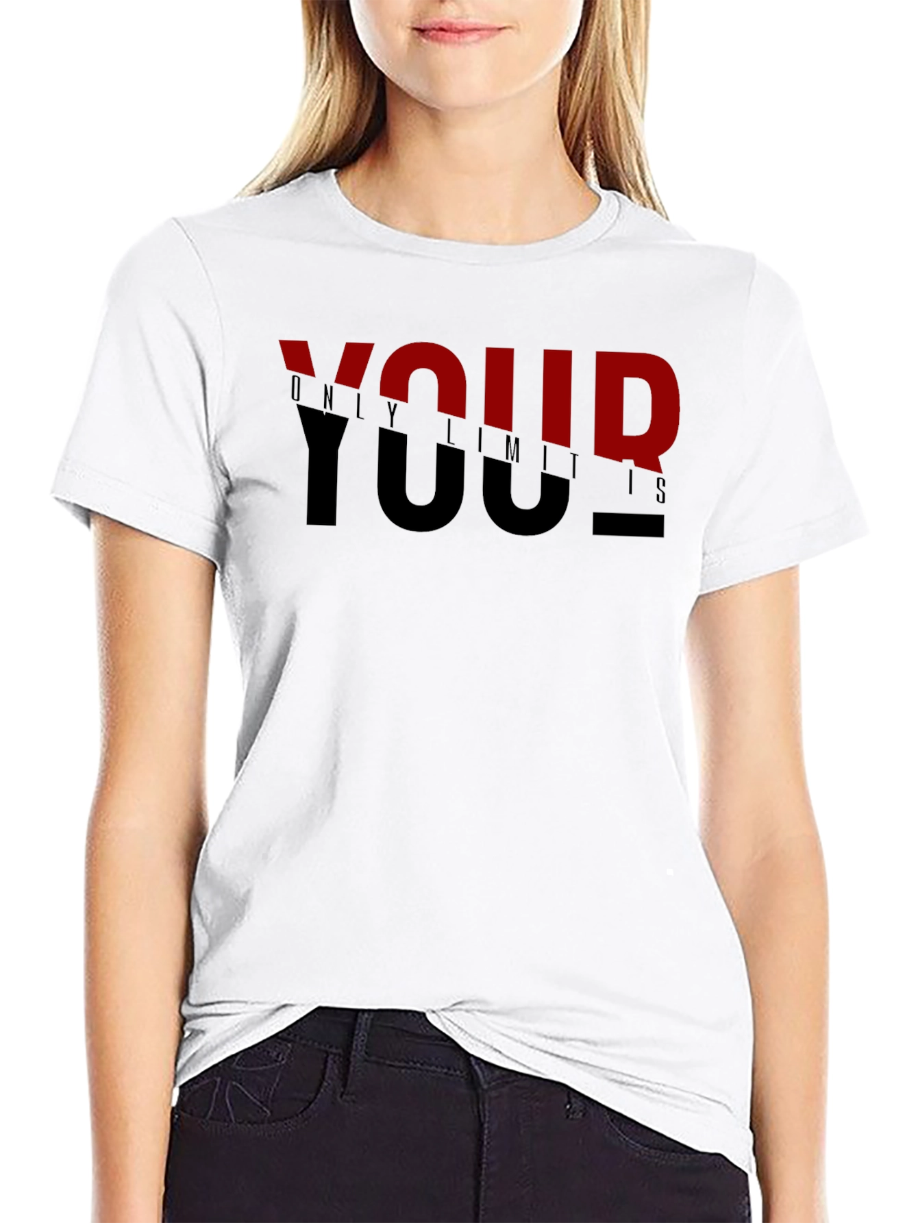 Motivational Black T-Shirt - Your Only Limits