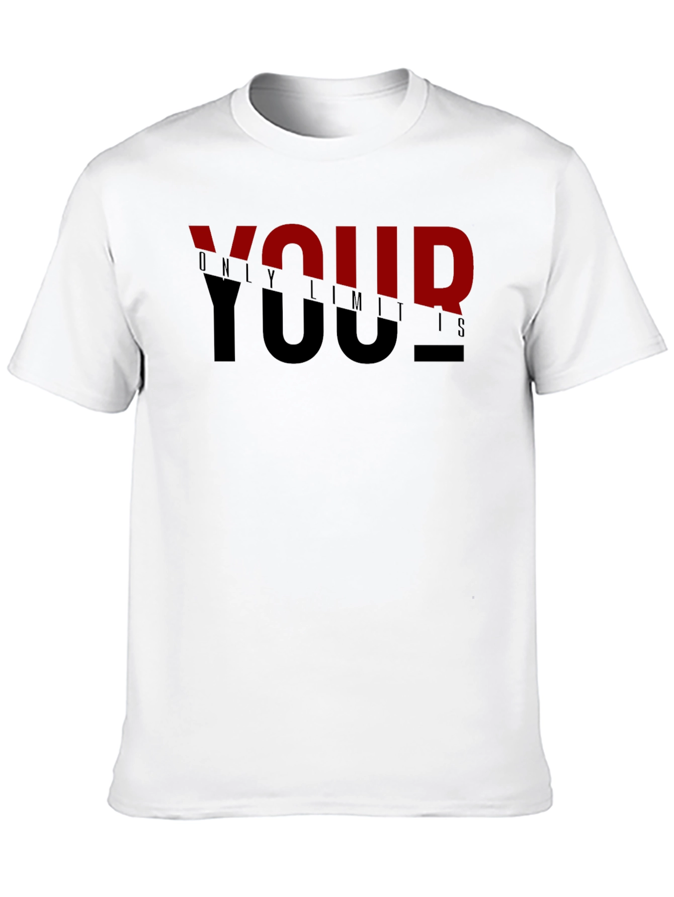 Motivational Black T-Shirt - Your Only Limits
