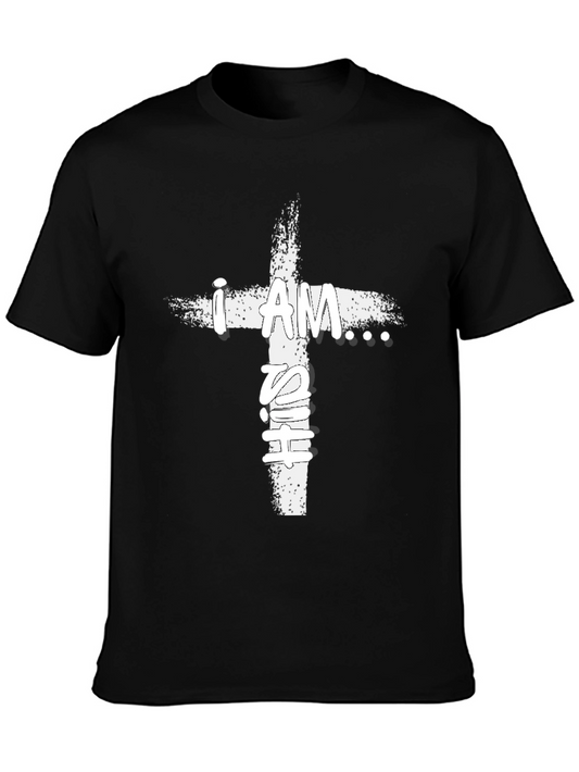 I AM T-Shirt Christian Cross Design