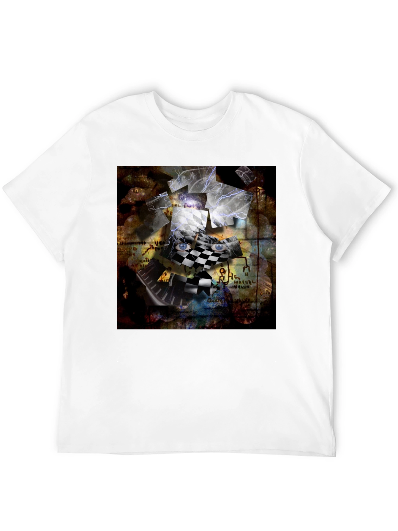 Abstract Chessboard Graphic Tee