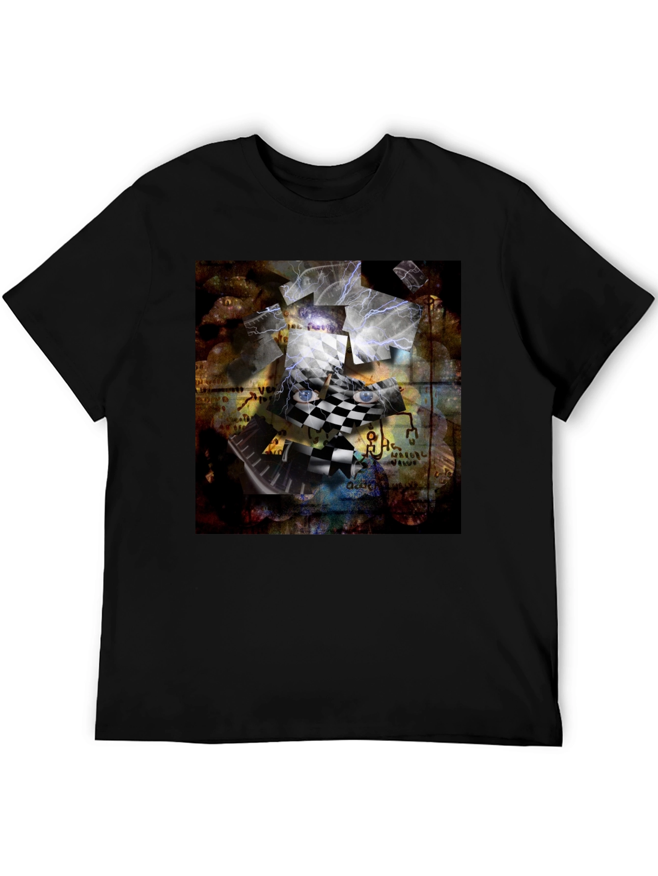 Abstract Chessboard Graphic Tee