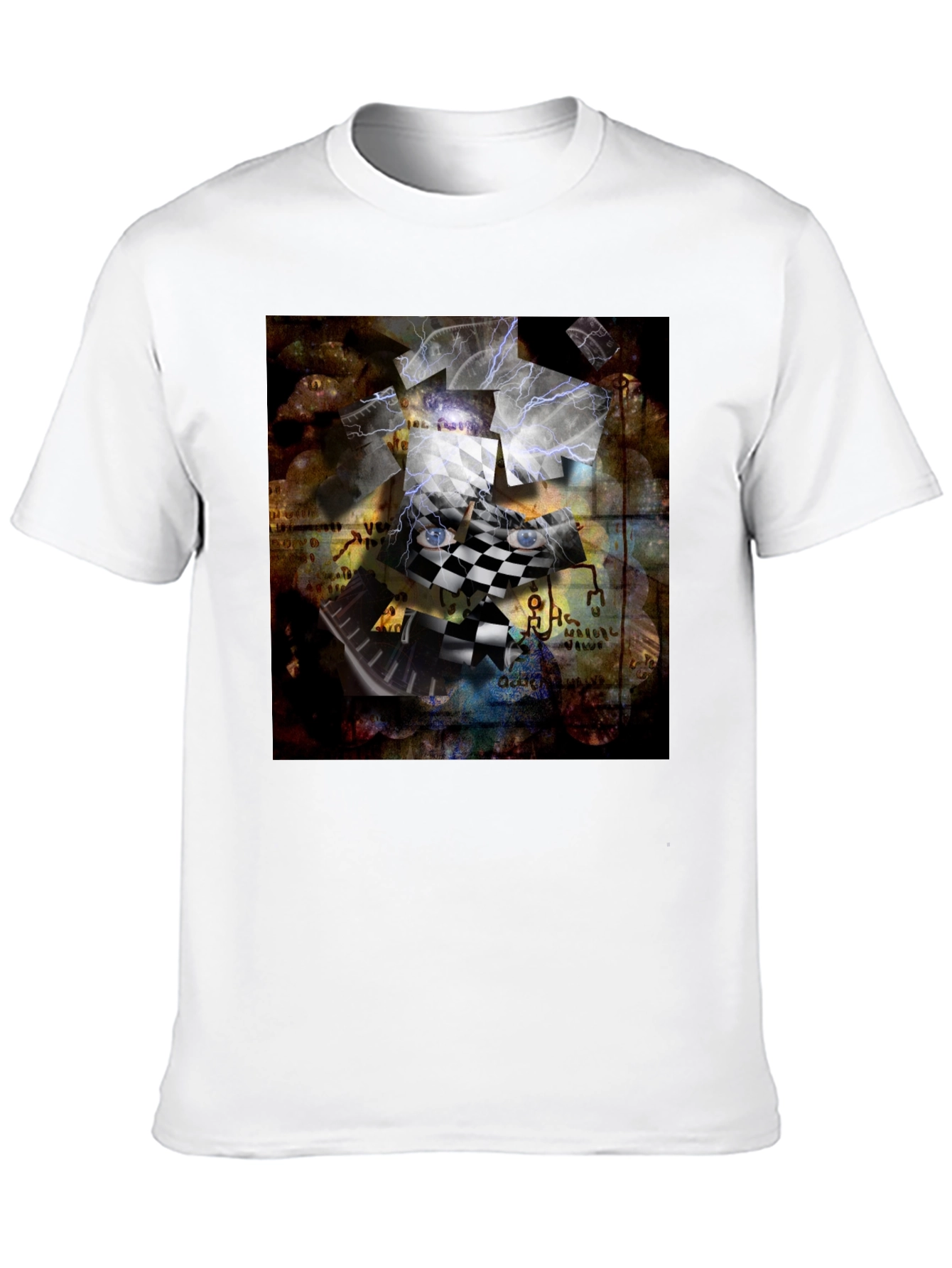 Abstract Chessboard Graphic Tee