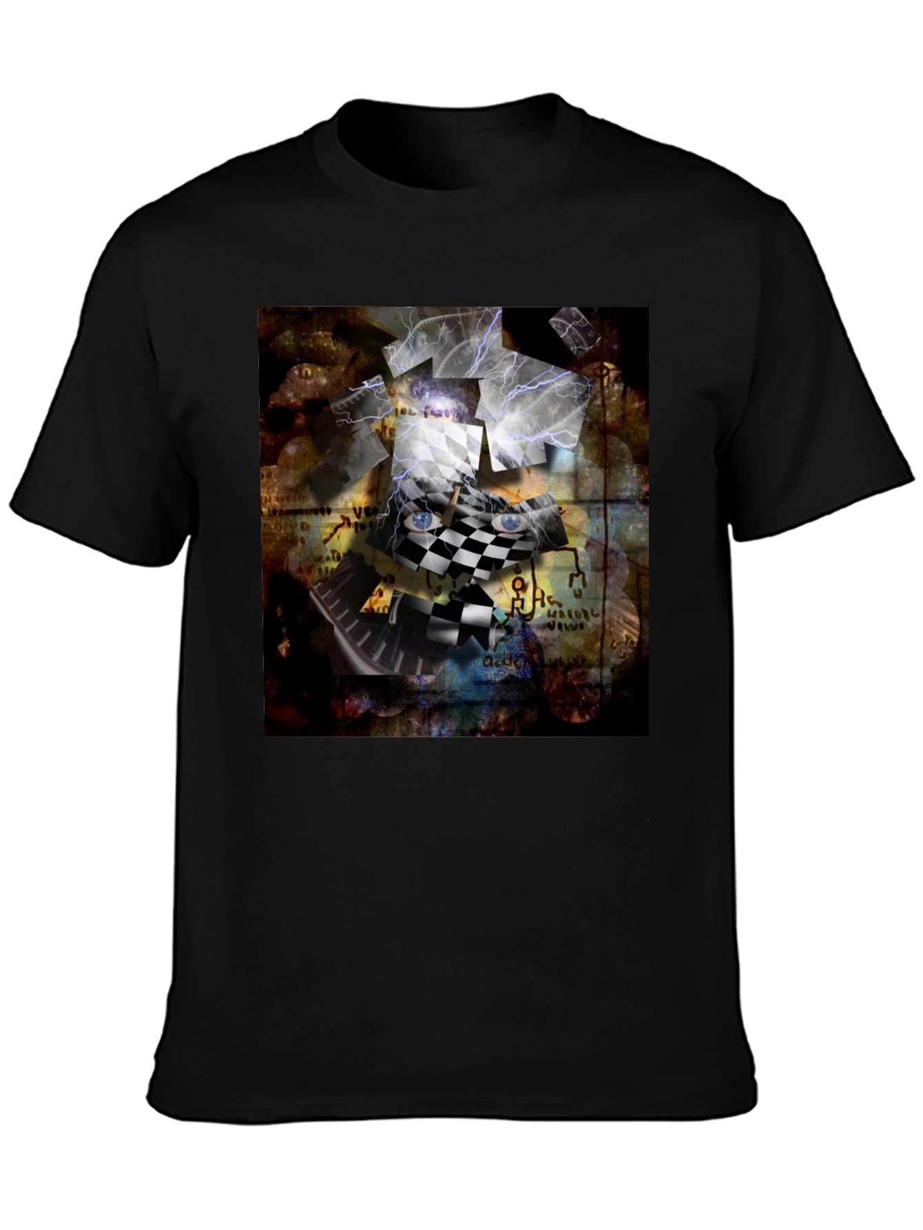 Abstract Chessboard Graphic Tee