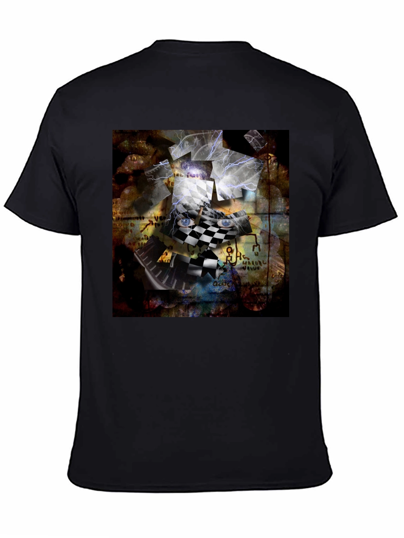 Abstract Chessboard Graphic Tee