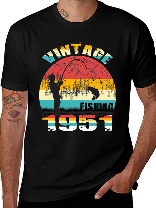 Vintage Fishing 1951 Black T-Shirt
