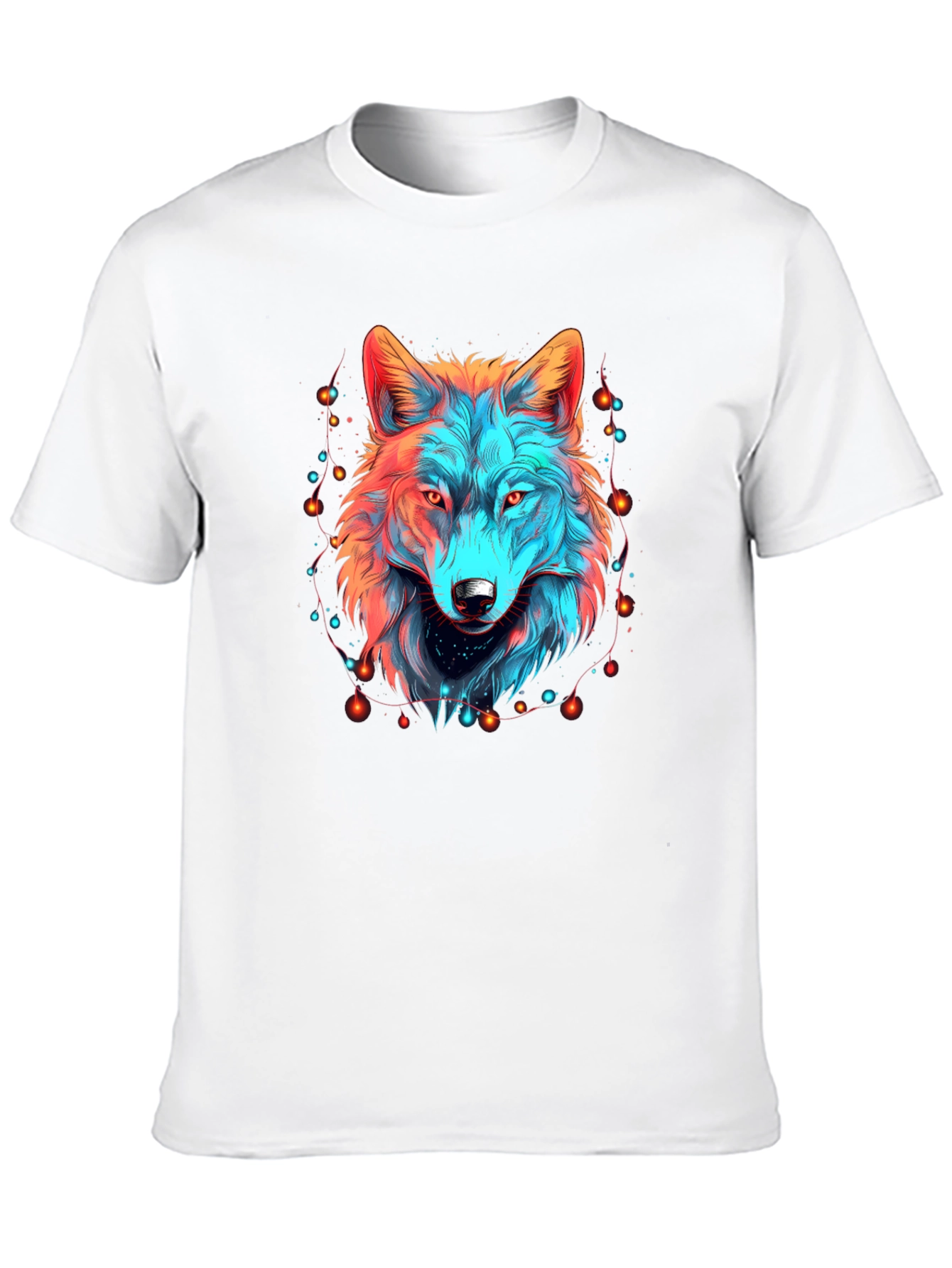 Neon Wolf Graphic Tee - Unique Animal Design