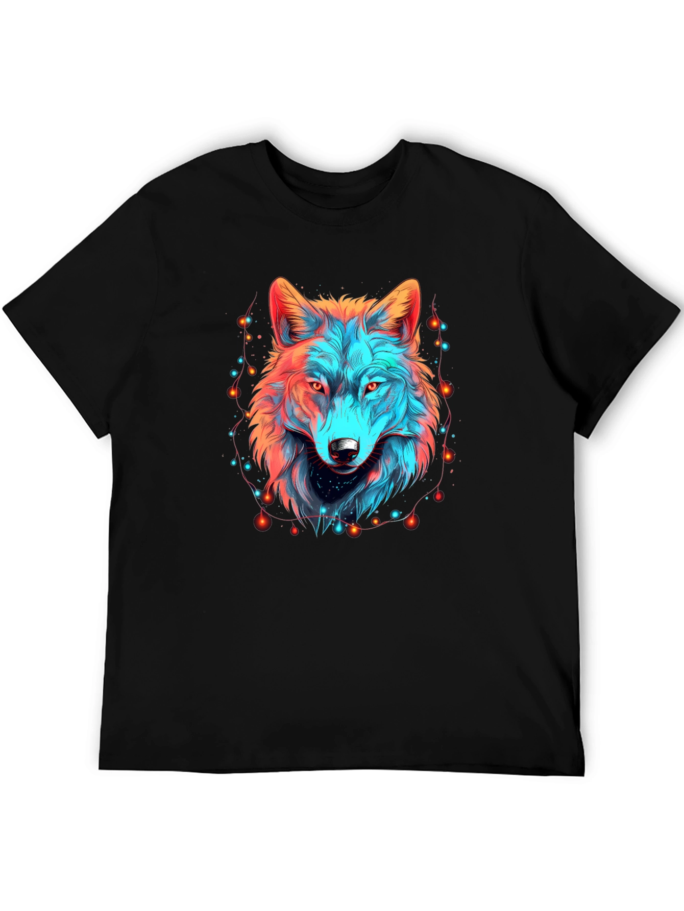 Neon Wolf Graphic Tee - Unique Animal Design