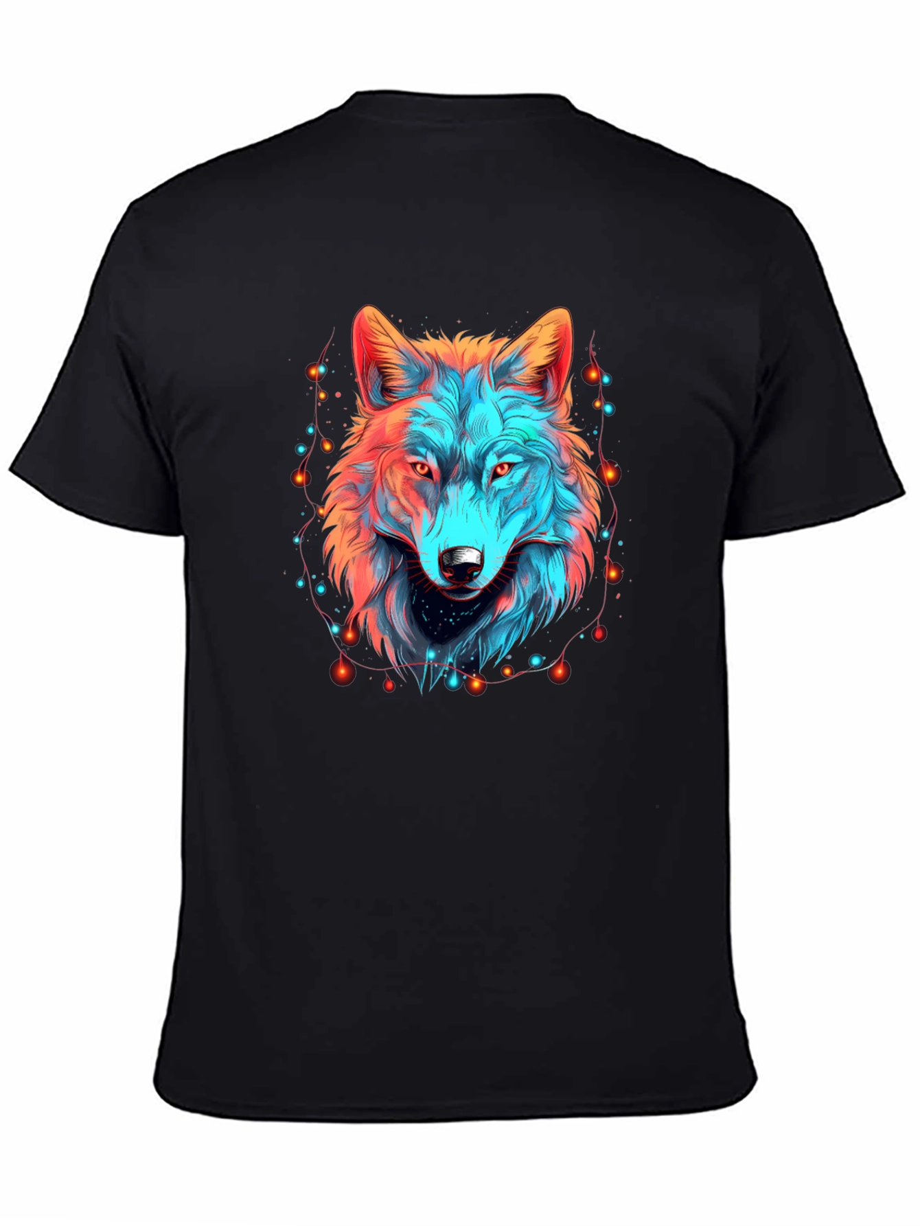Neon Wolf Graphic Tee - Unique Animal Design