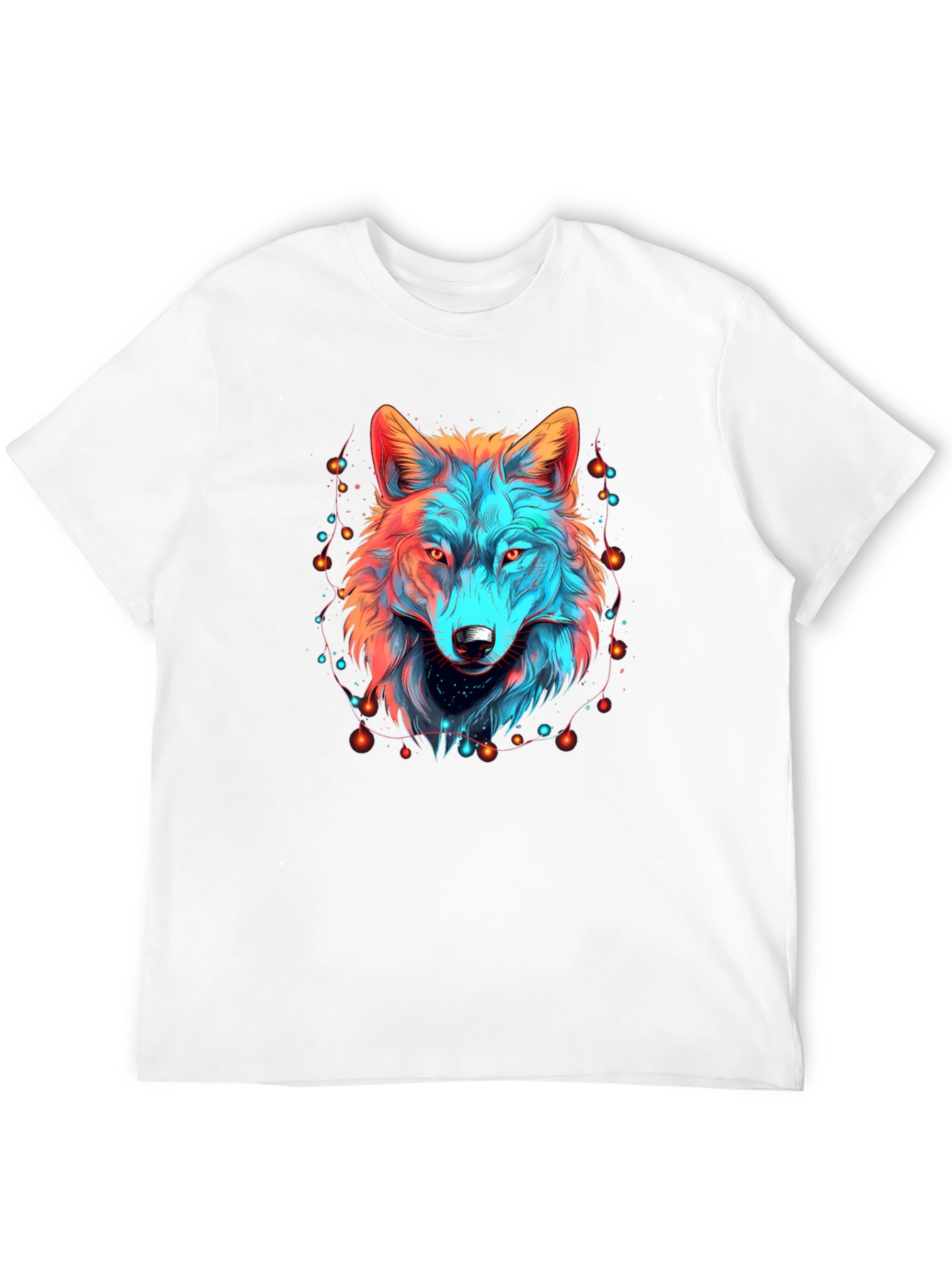 Neon Wolf Graphic Tee - Unique Animal Design