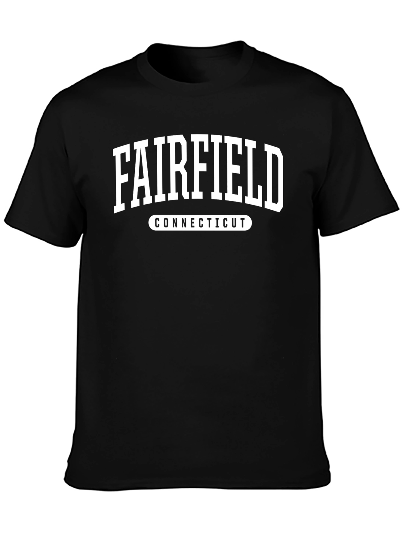 Fairfield Connecticut T-Shirt - Retro Black Tee