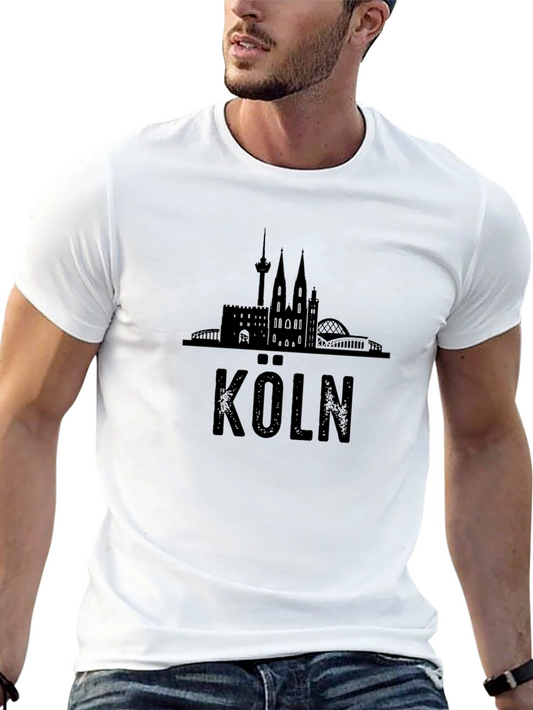 Köln Skyline T-Shirt - Black Graphic Tee