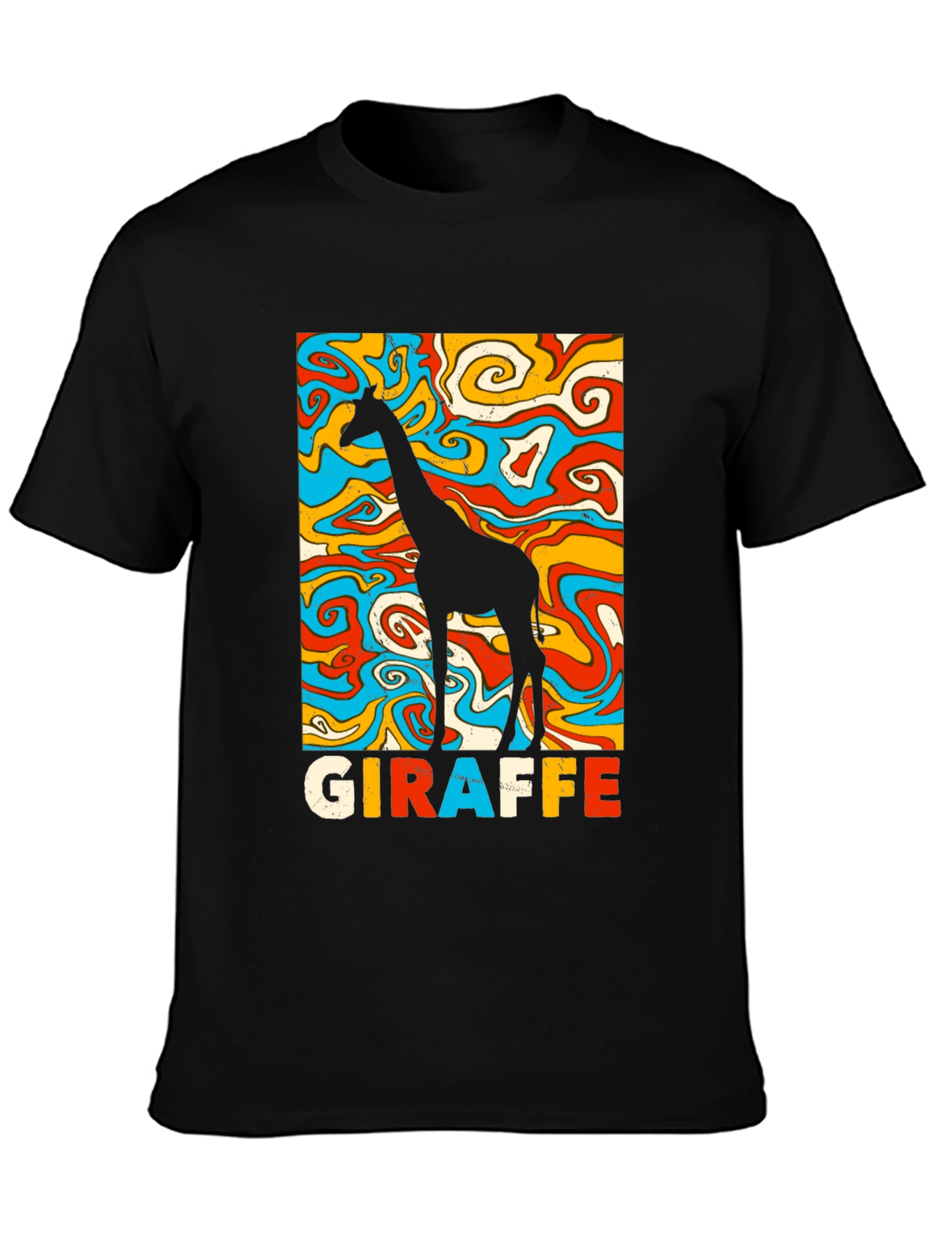 Groovy Giraffe Graphic Tee - Retro Style