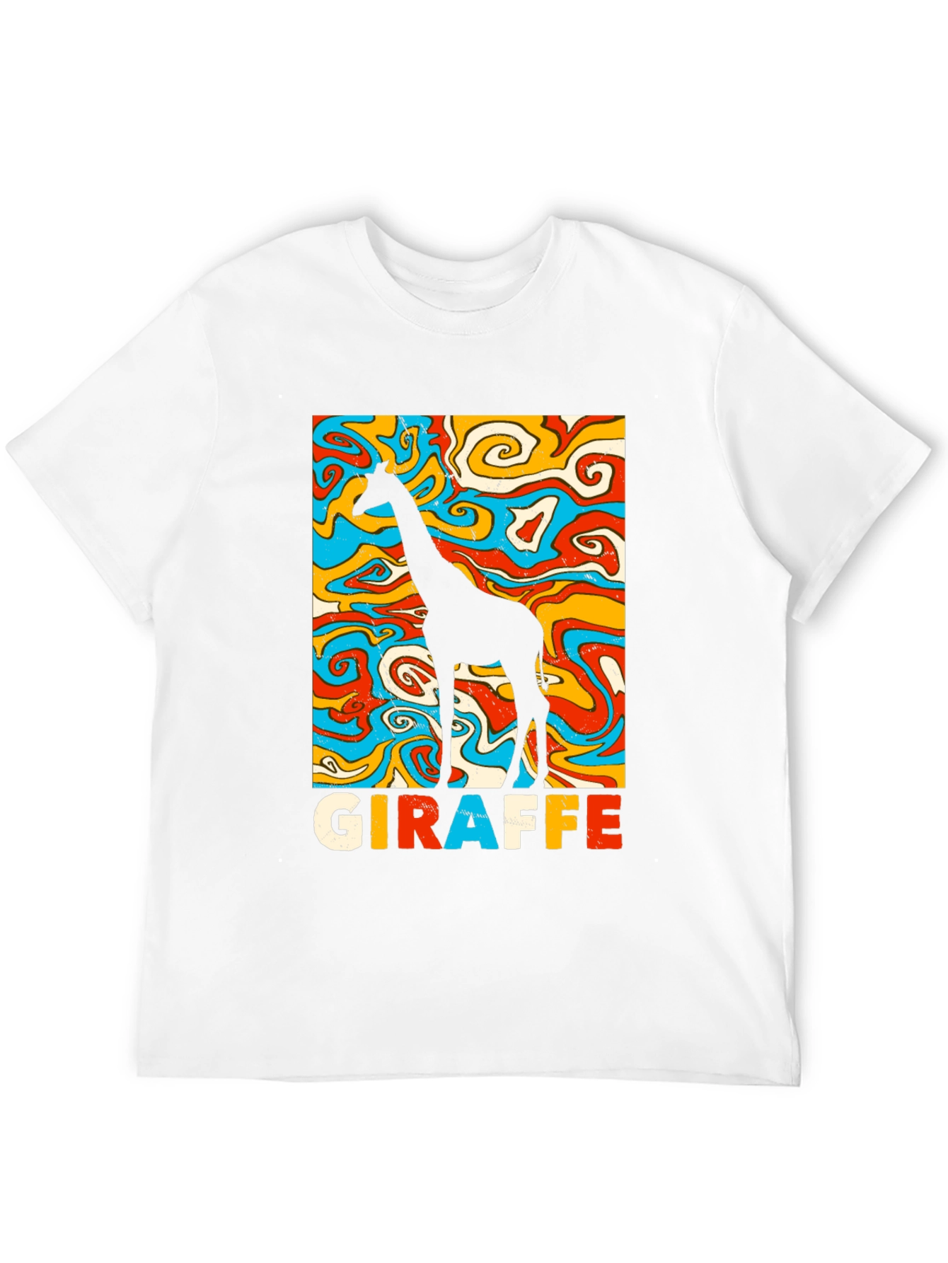 Groovy Giraffe Graphic Tee - Retro Style