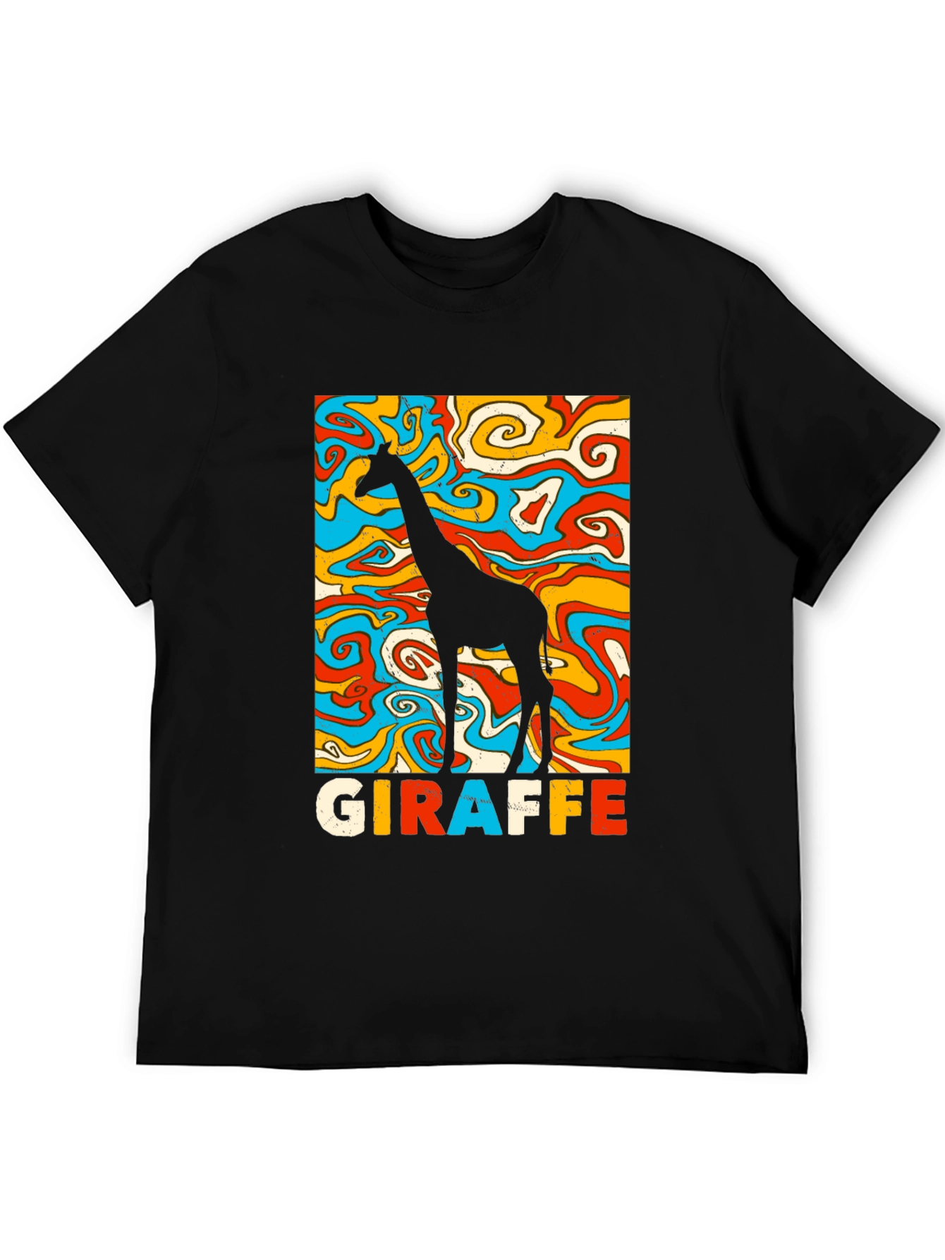 Groovy Giraffe Graphic Tee - Retro Style