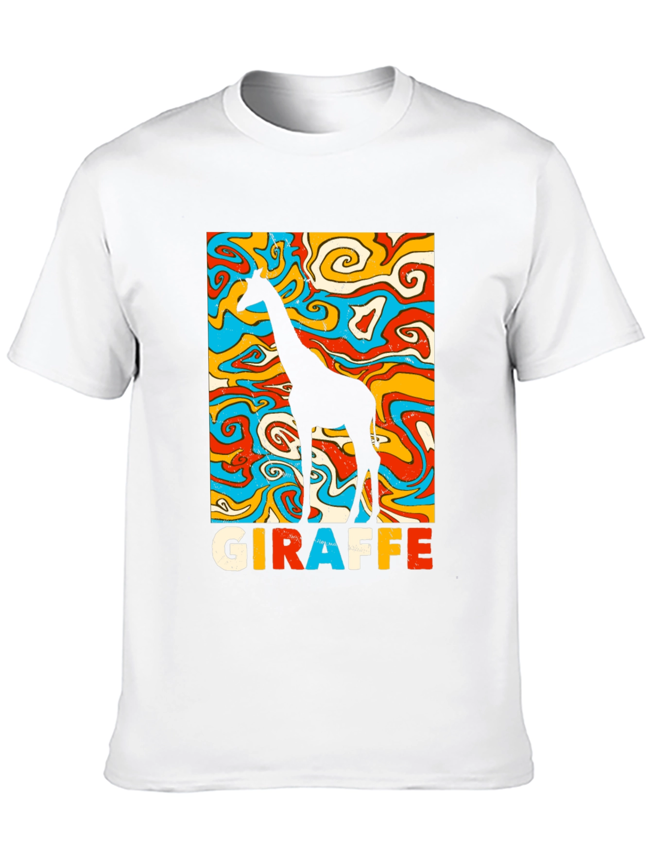 Groovy Giraffe Graphic Tee - Retro Style