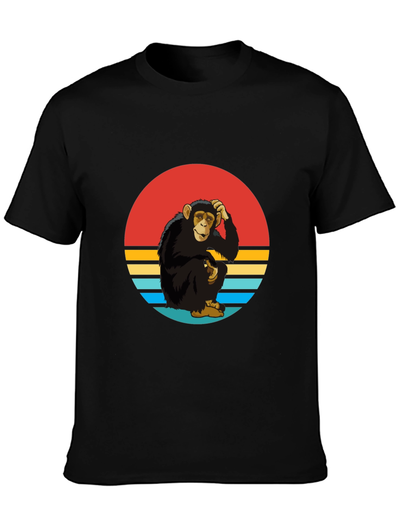 Retro Monkey Graphic Tee - Classic Style