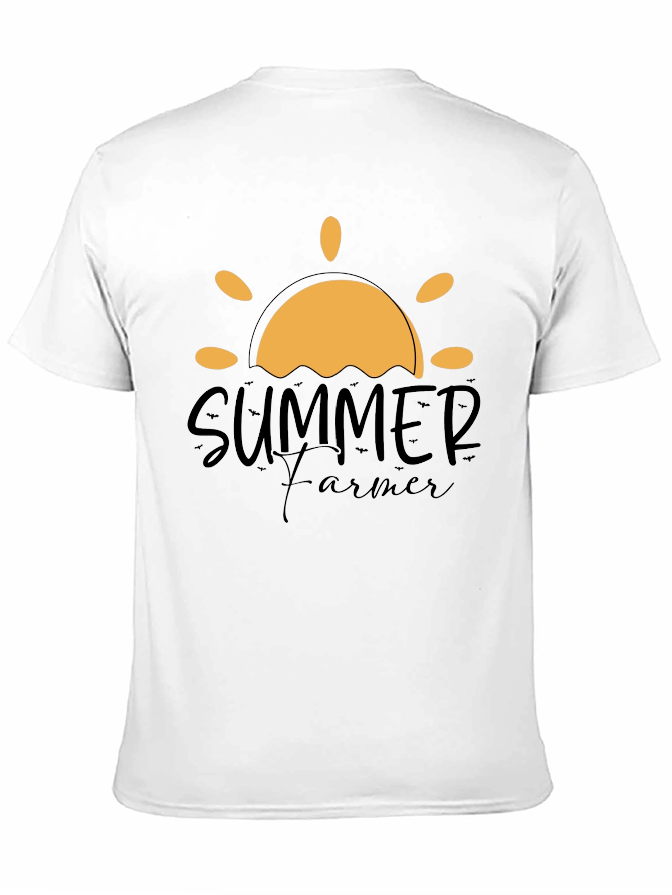 Summer Farmer Graphic Tee - Black Cotton T-Shirt