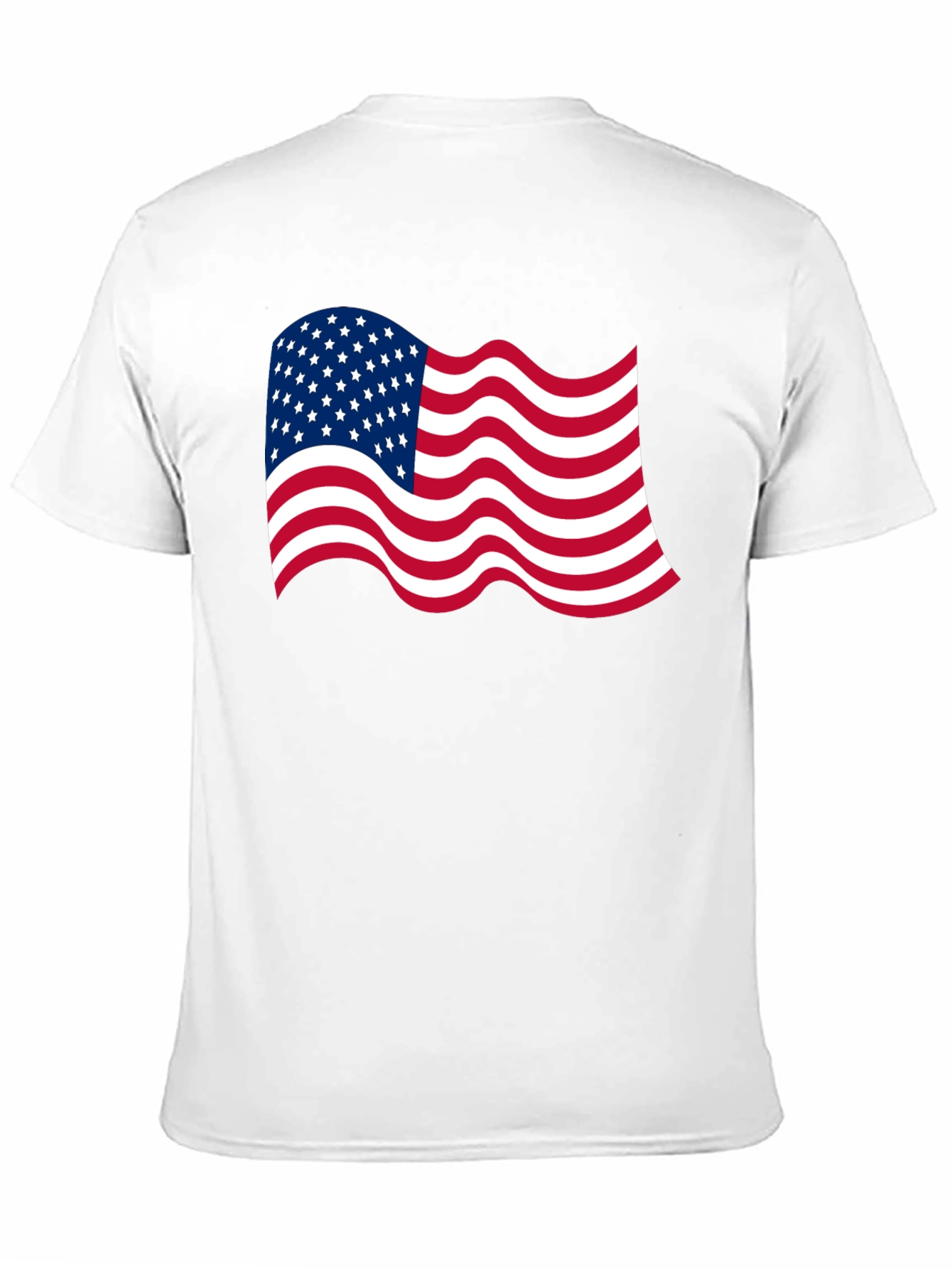 American Flag Wavy Graphic Tee