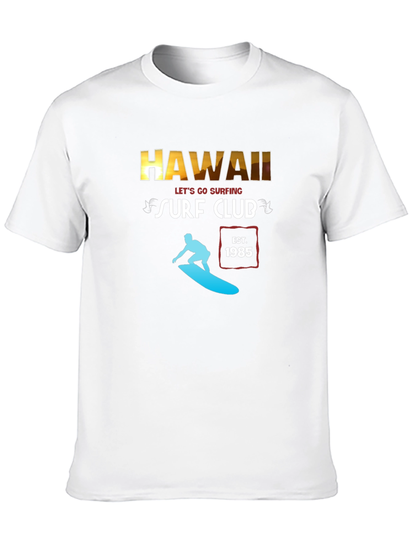 Hawaii Surf Club Black Graphic T-Shirt