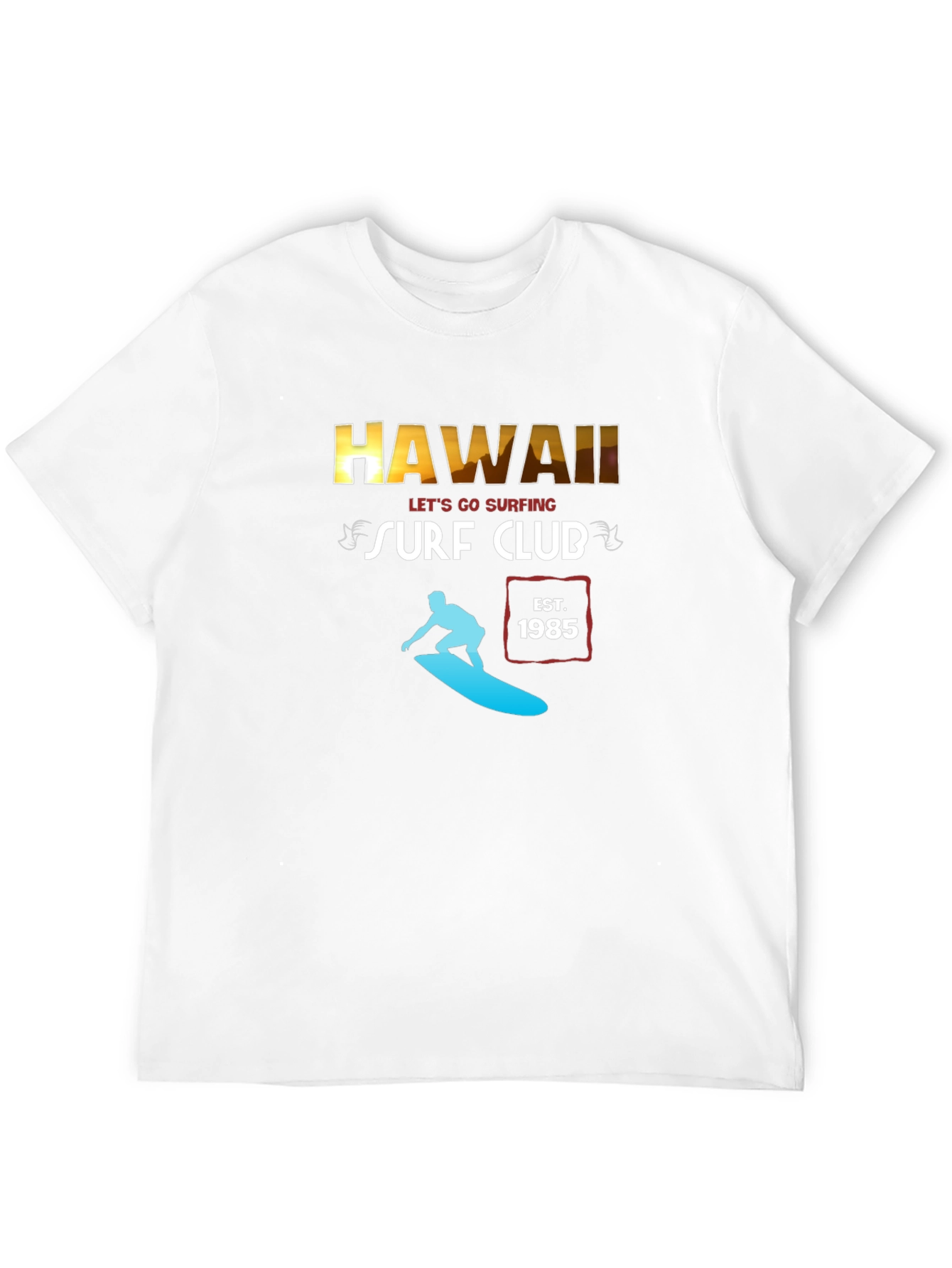 Hawaii Surf Club Black Graphic T-Shirt