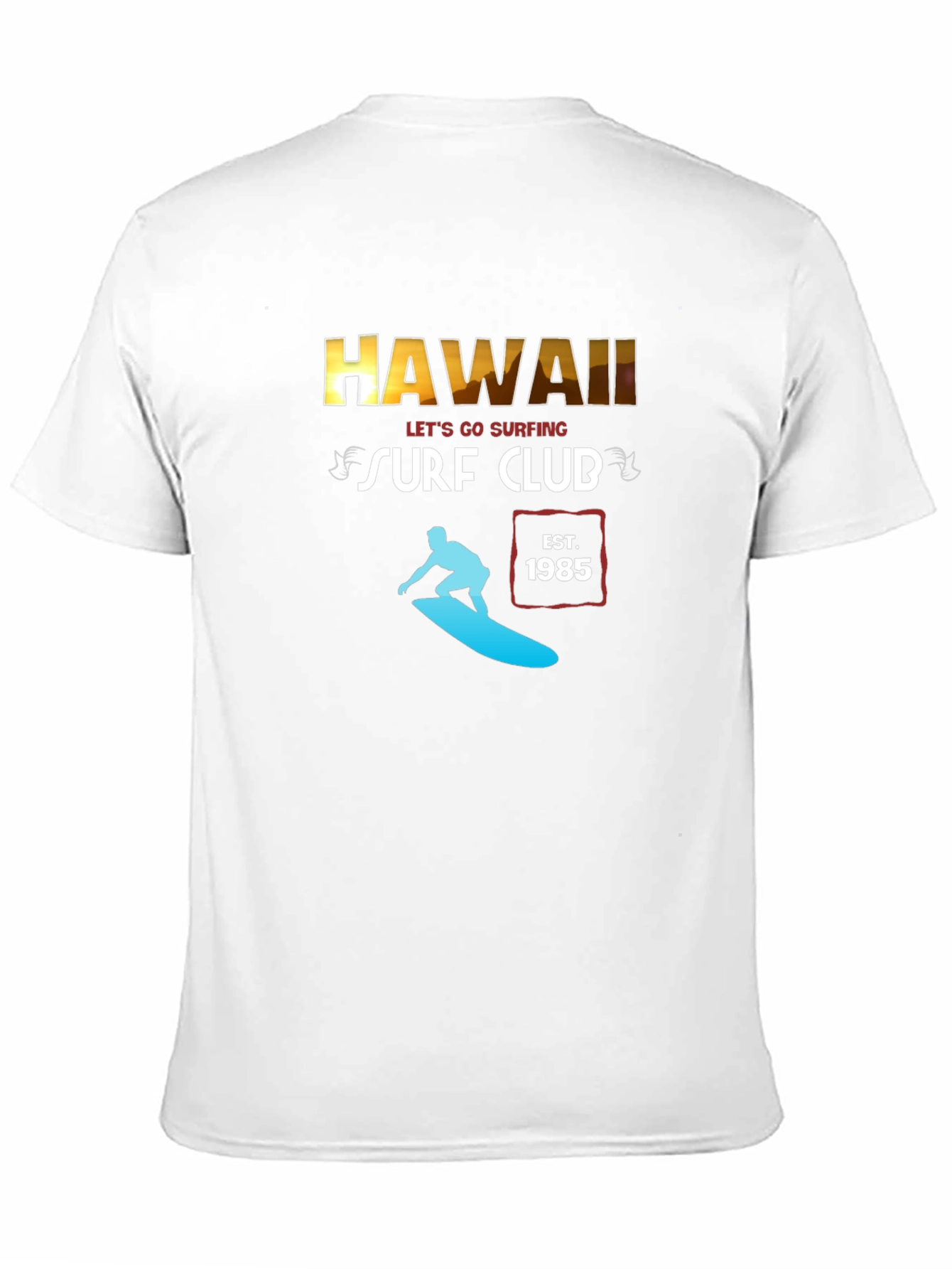 Hawaii Surf Club Black Graphic T-Shirt