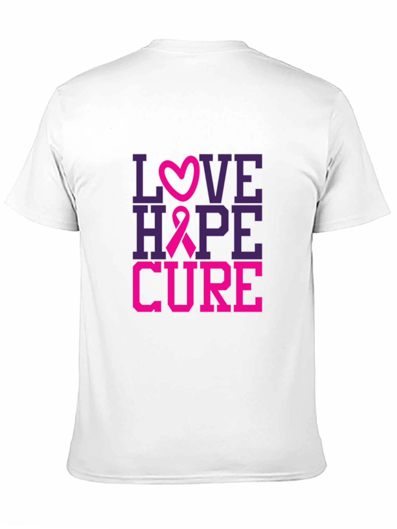 Love Hope Cure Breast Cancer Awareness T-Shirt