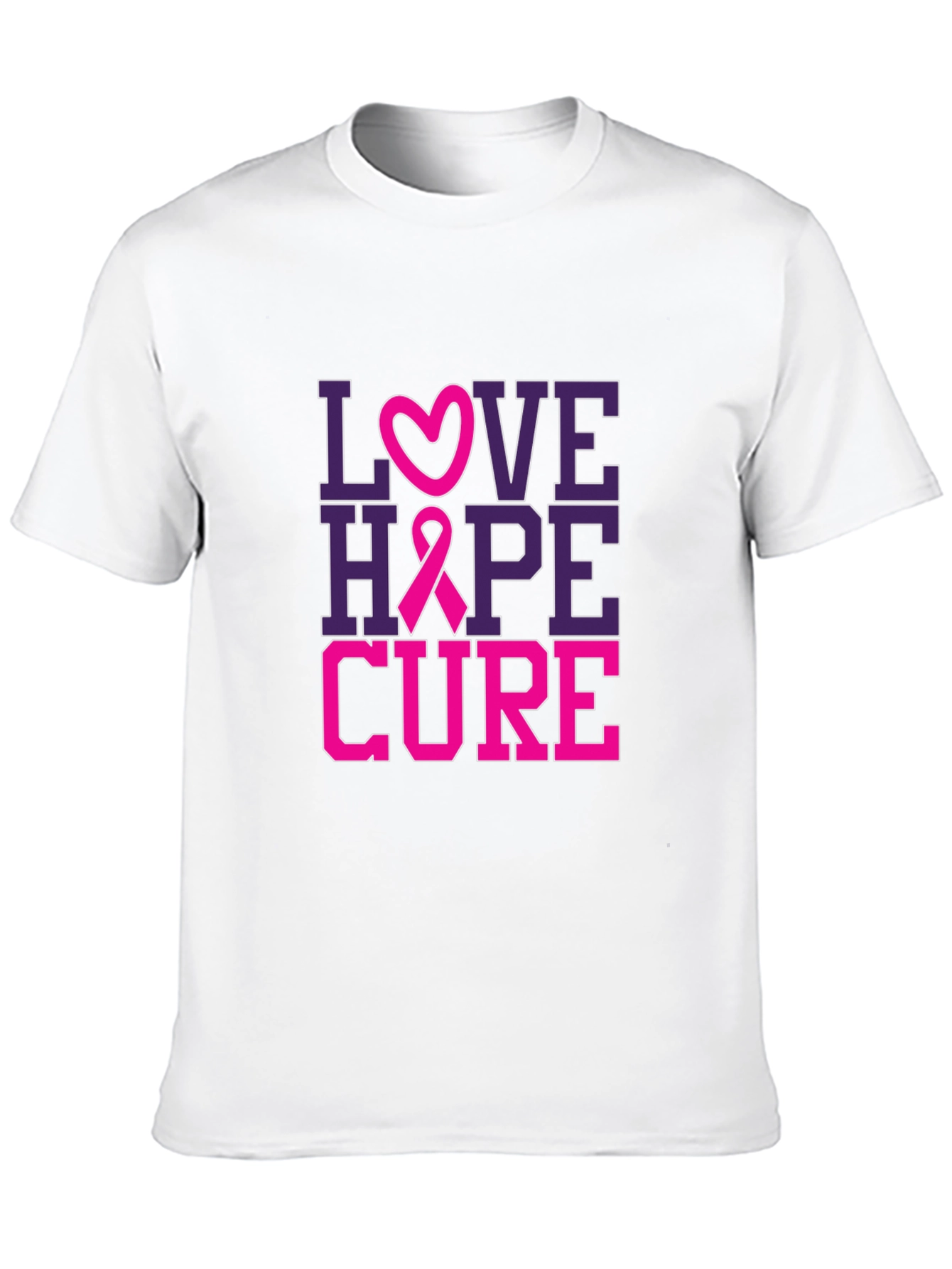 Love Hope Cure Breast Cancer Awareness T-Shirt