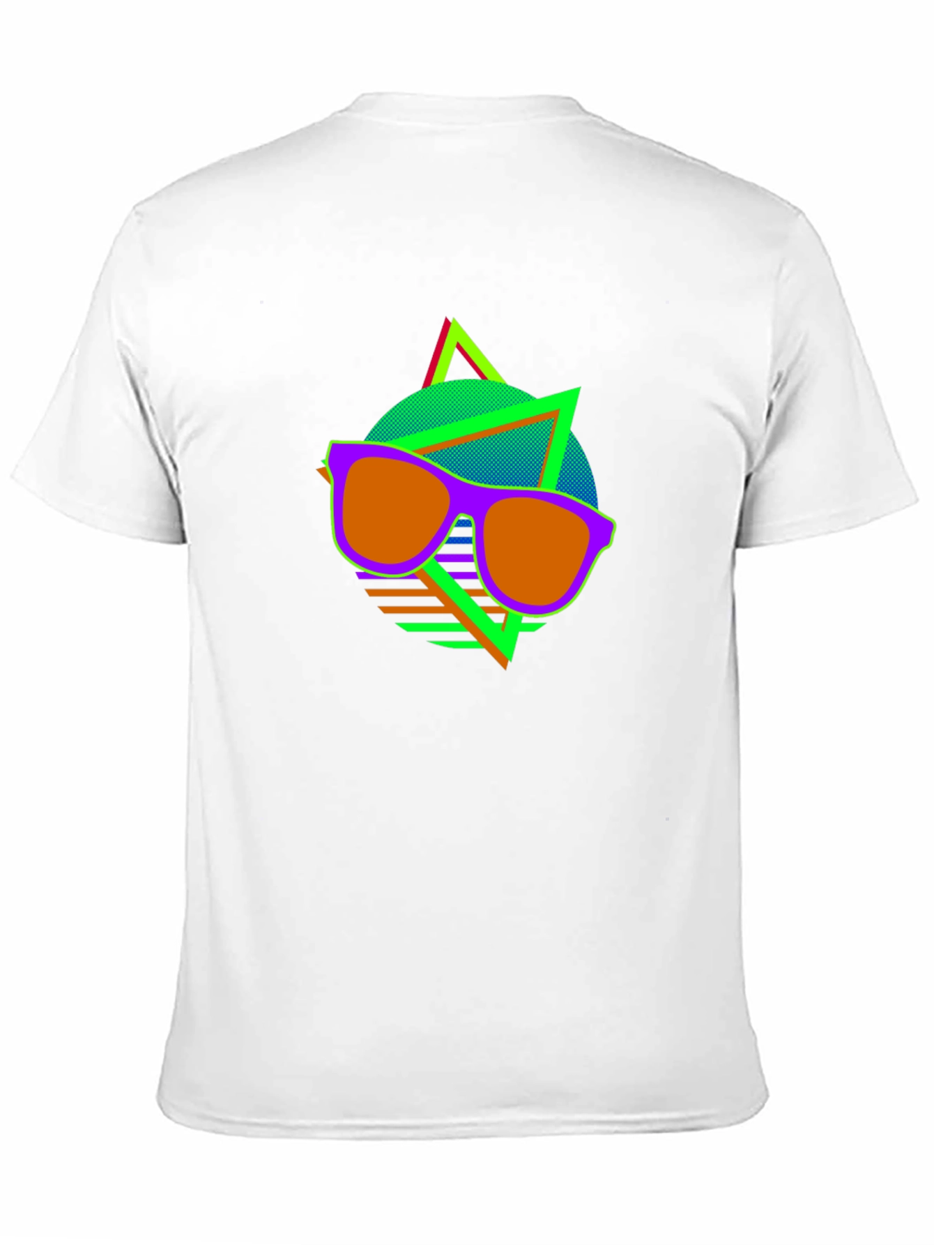 Retro Sunglasses Graphic Tee - Vibrant 80s Style