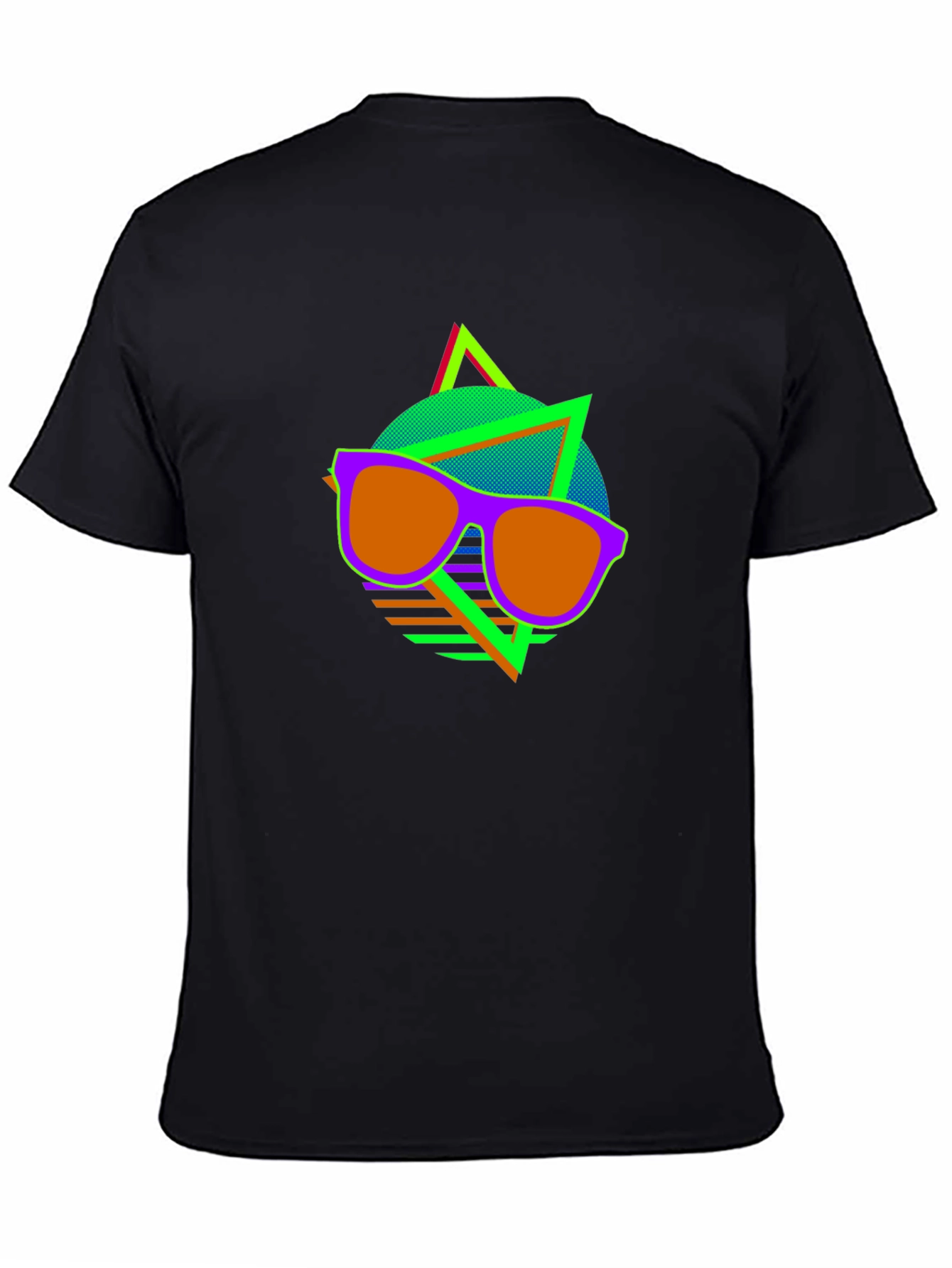 Retro Sunglasses Graphic Tee - Vibrant 80s Style