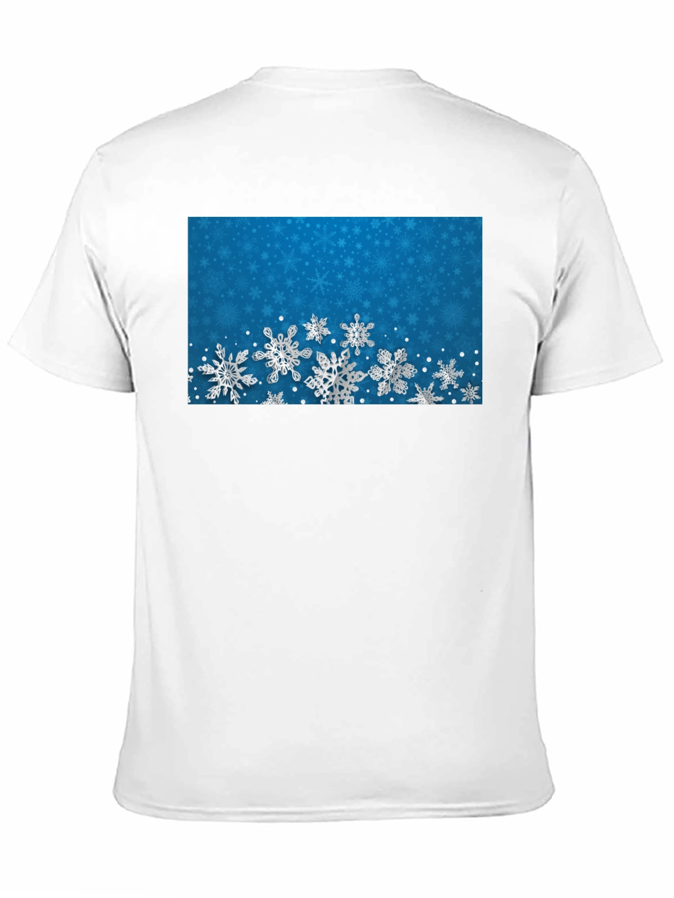 Snowflake Pattern Black T-Shirt