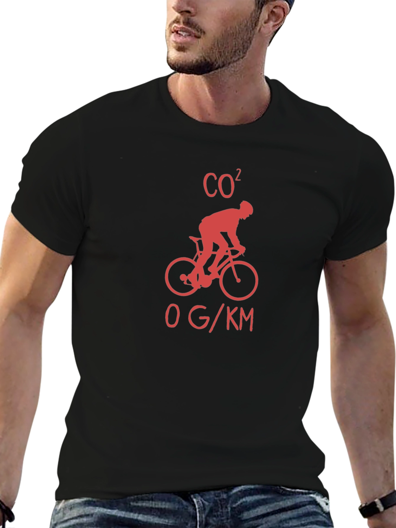 Eco-Friendly Cyclist T-Shirt - Zero Emissions